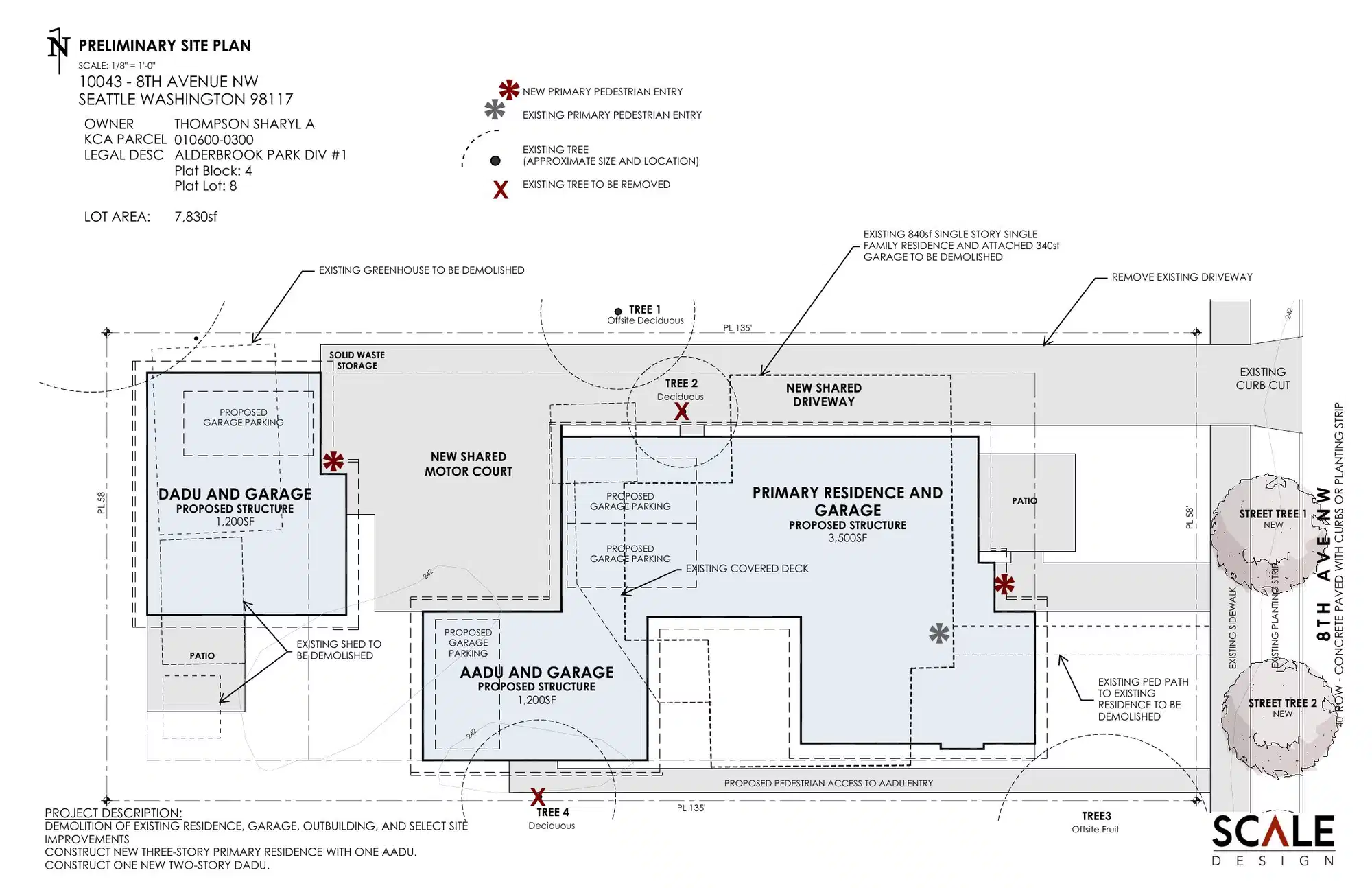 Site plan for 10043 8th Ave NW