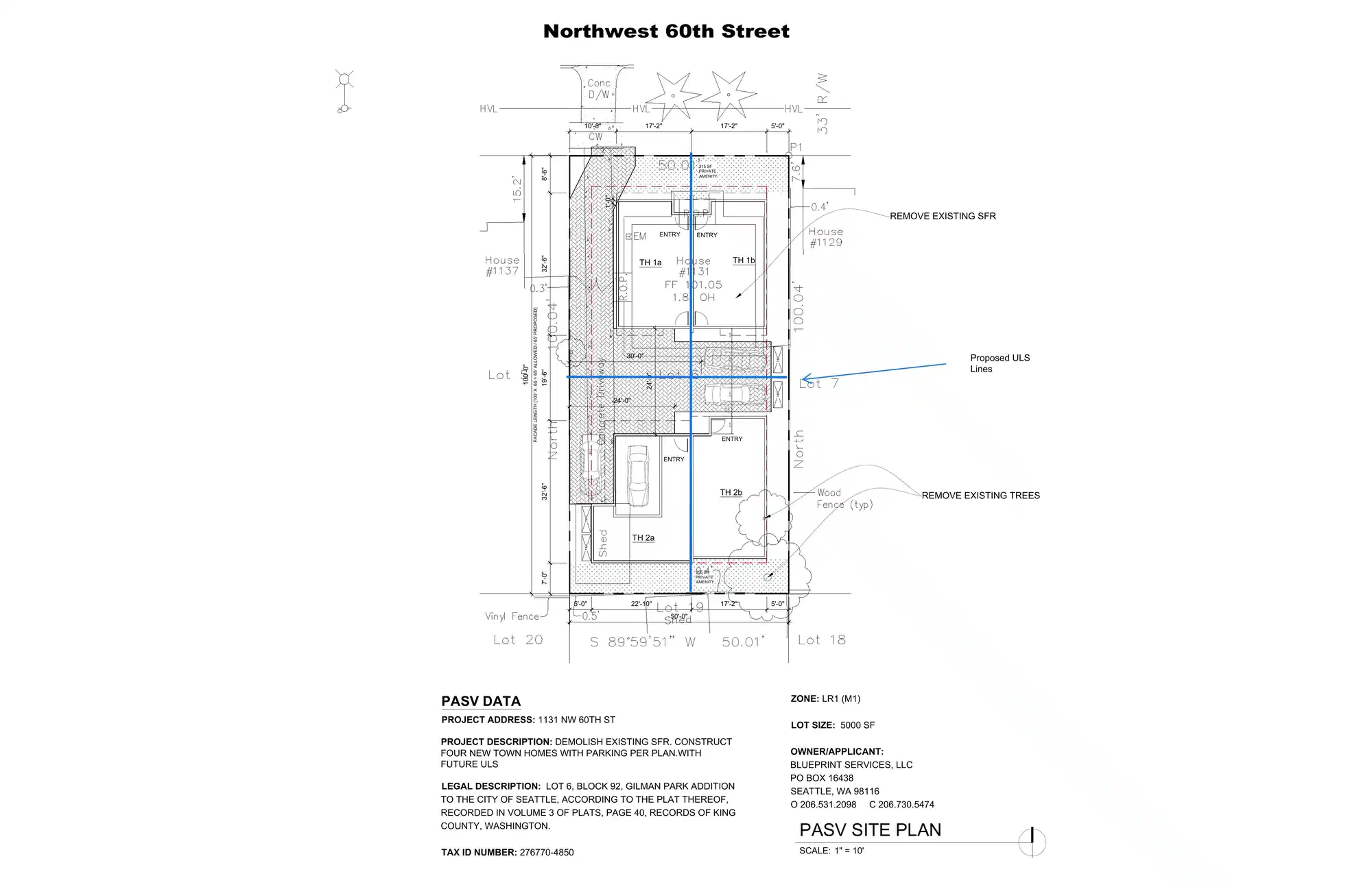 Site plan for 1131 NW 60th St