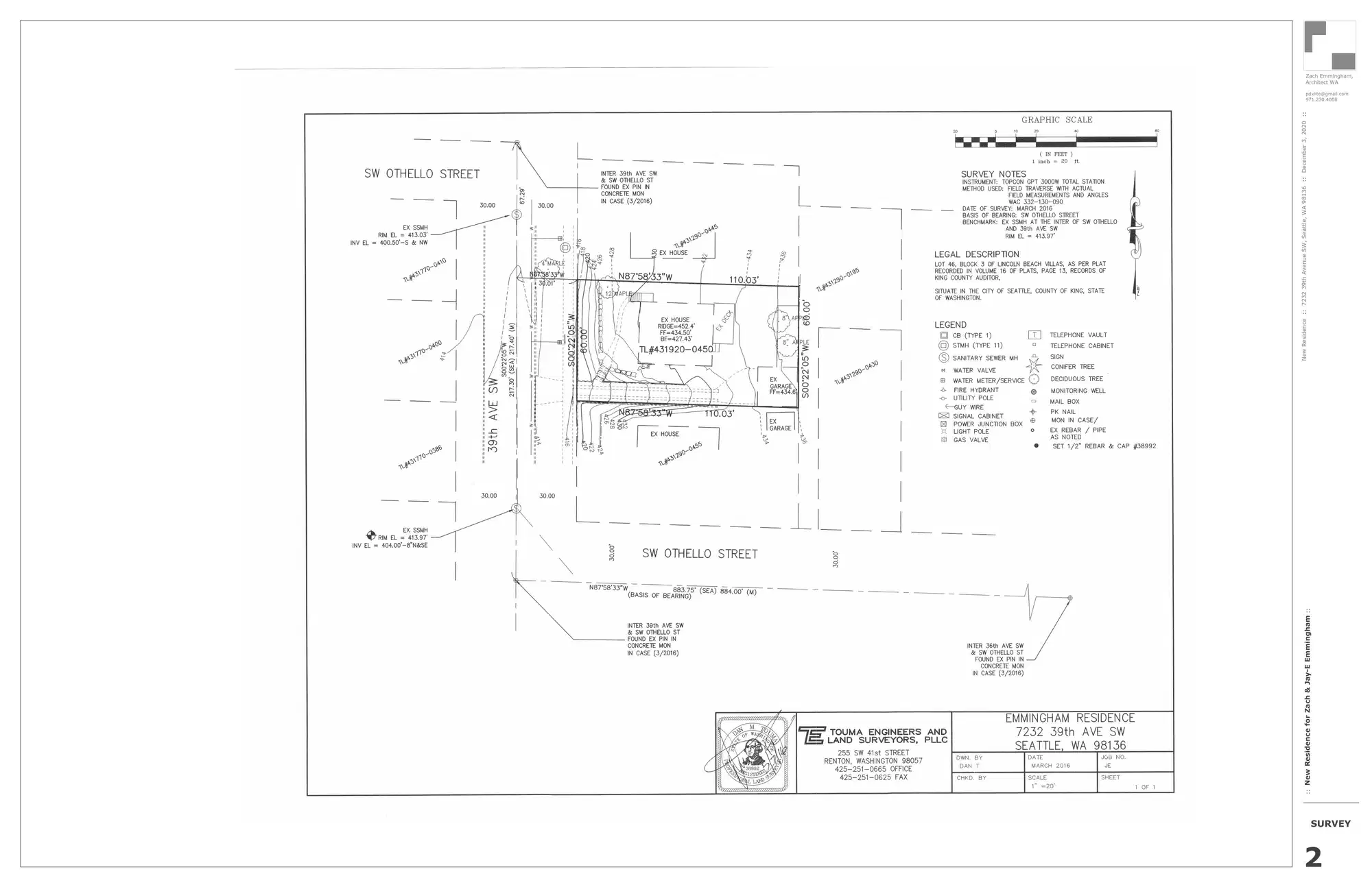 Site plan for 7232 39th Ave SW