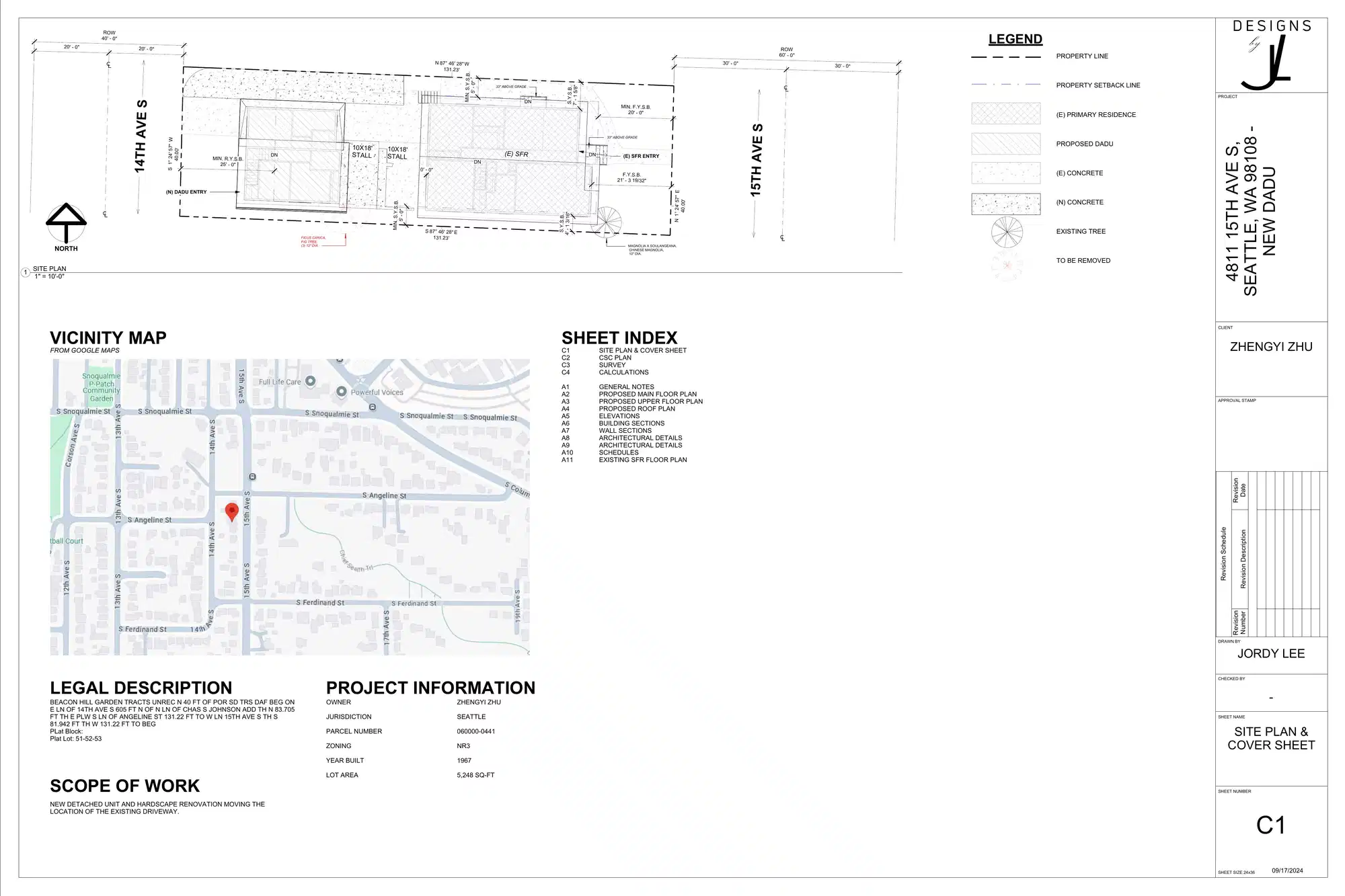 Site plan for 4812 14th Ave S