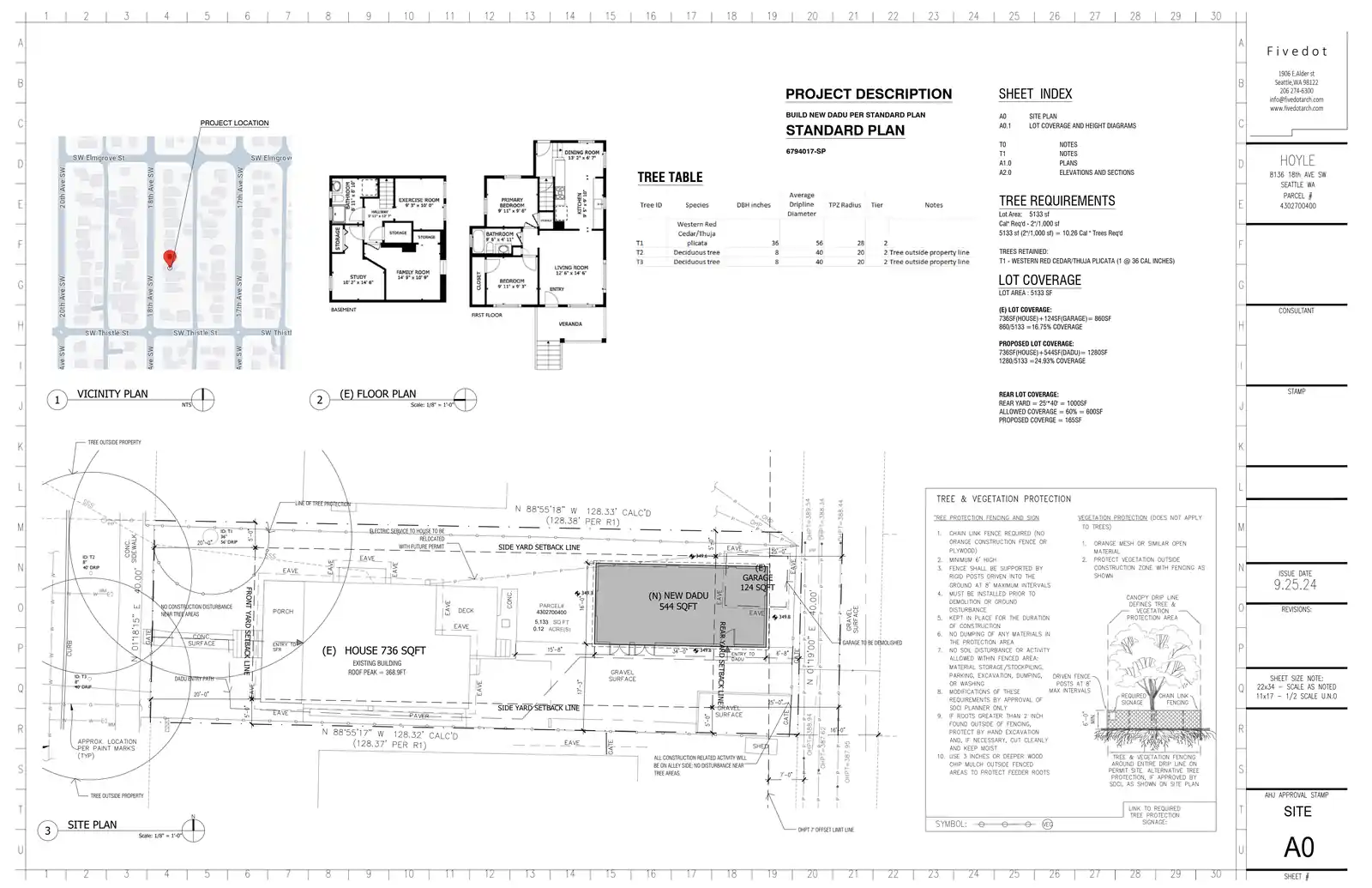 Site plan for 8134 18th Ave SW