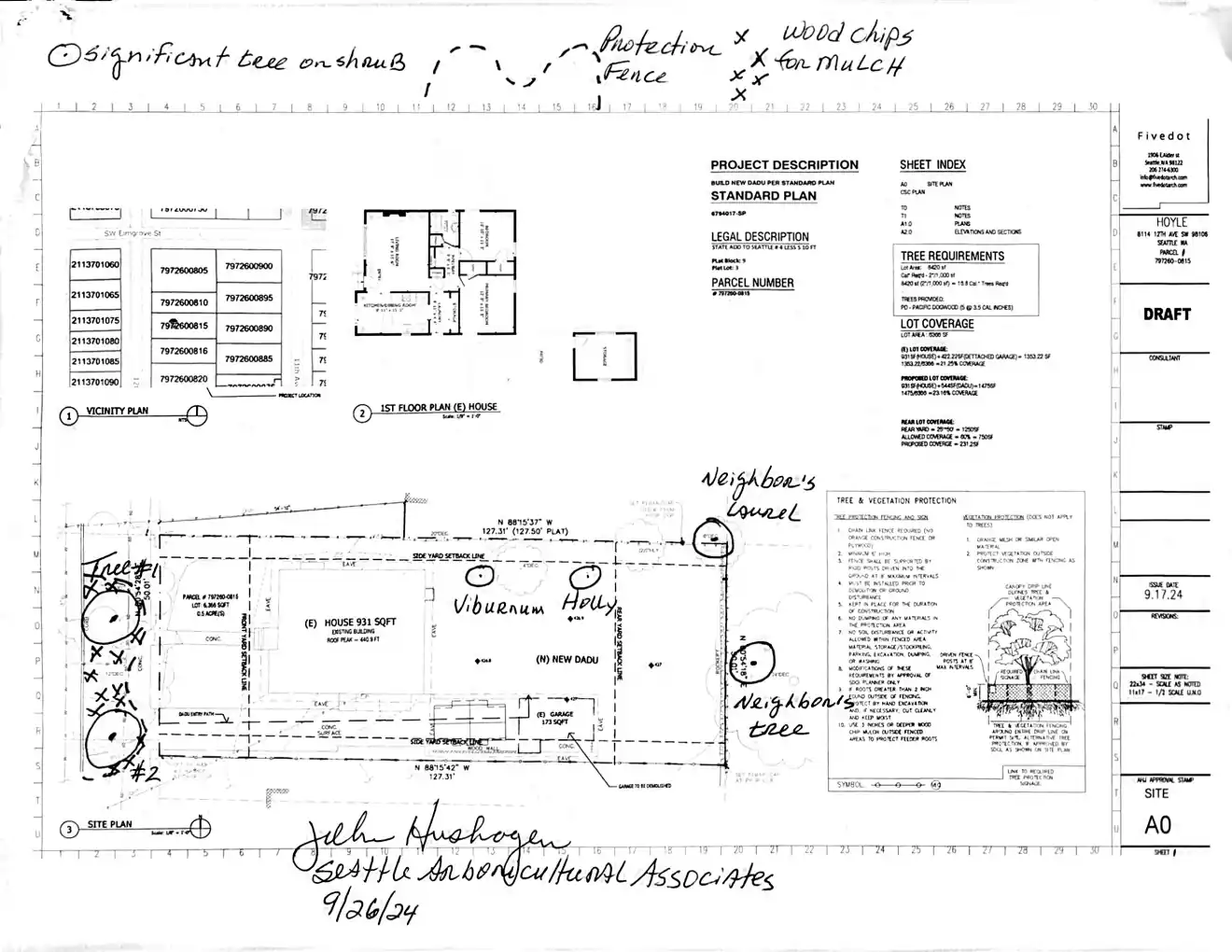 Site plan for 8116 12th Ave SW