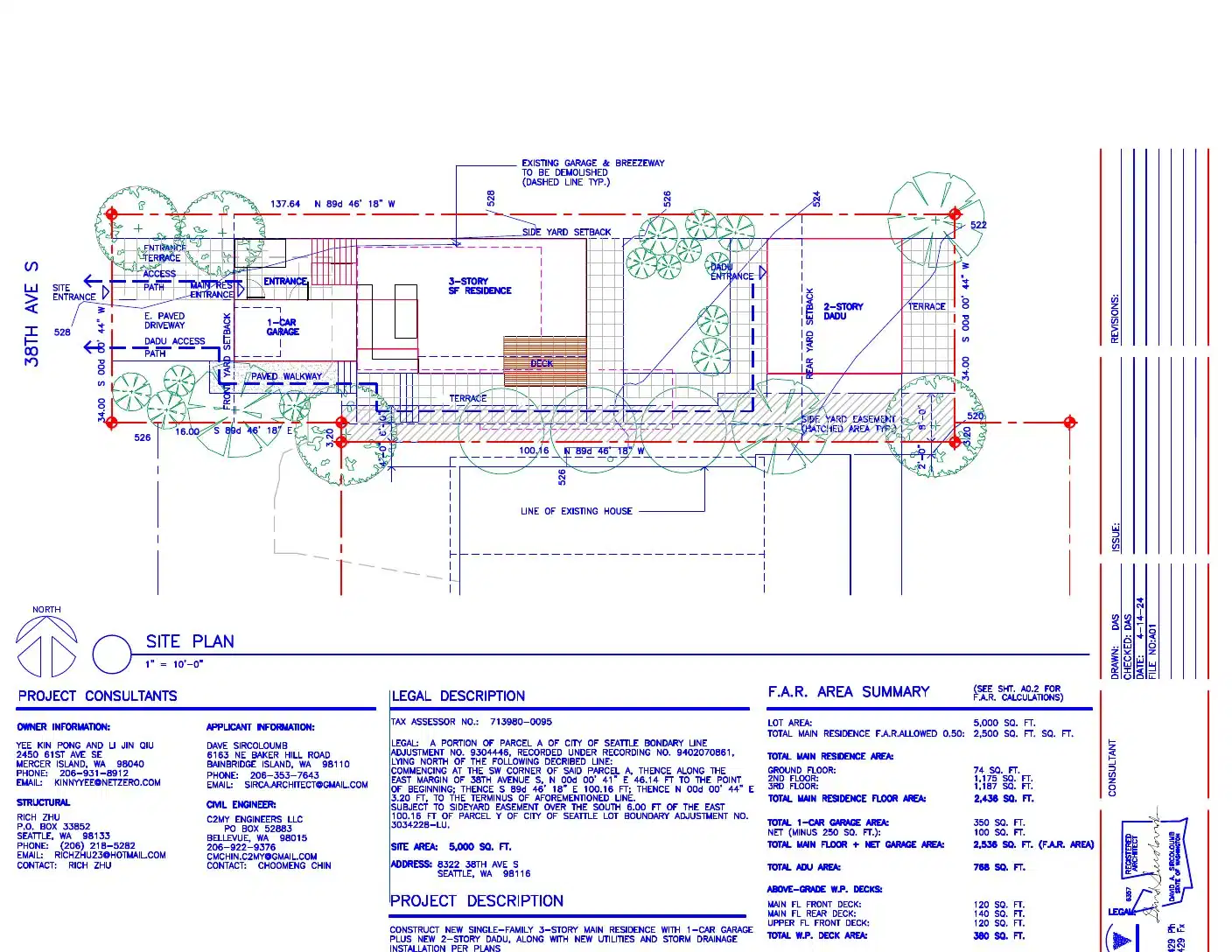 Site plan for 8322 B 38th Ave S