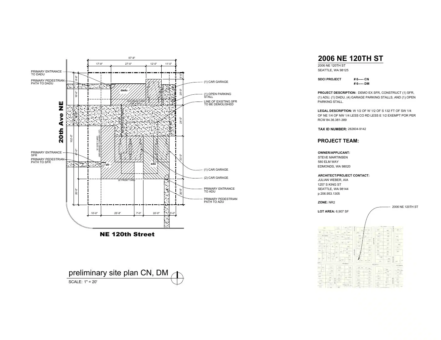 Site plan for 2004 NE 120th St