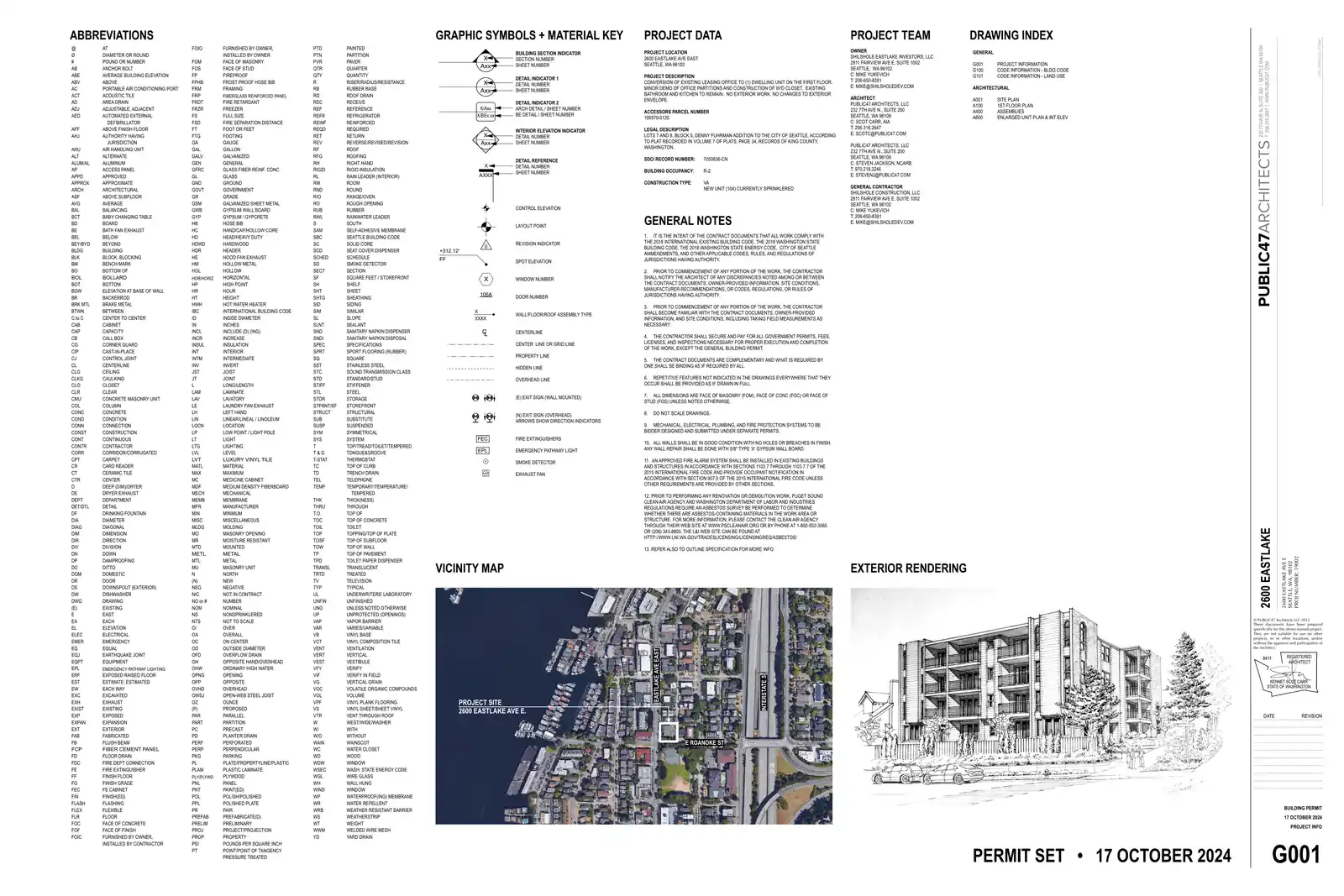 Site plan for 2600 Eastlake Ave E