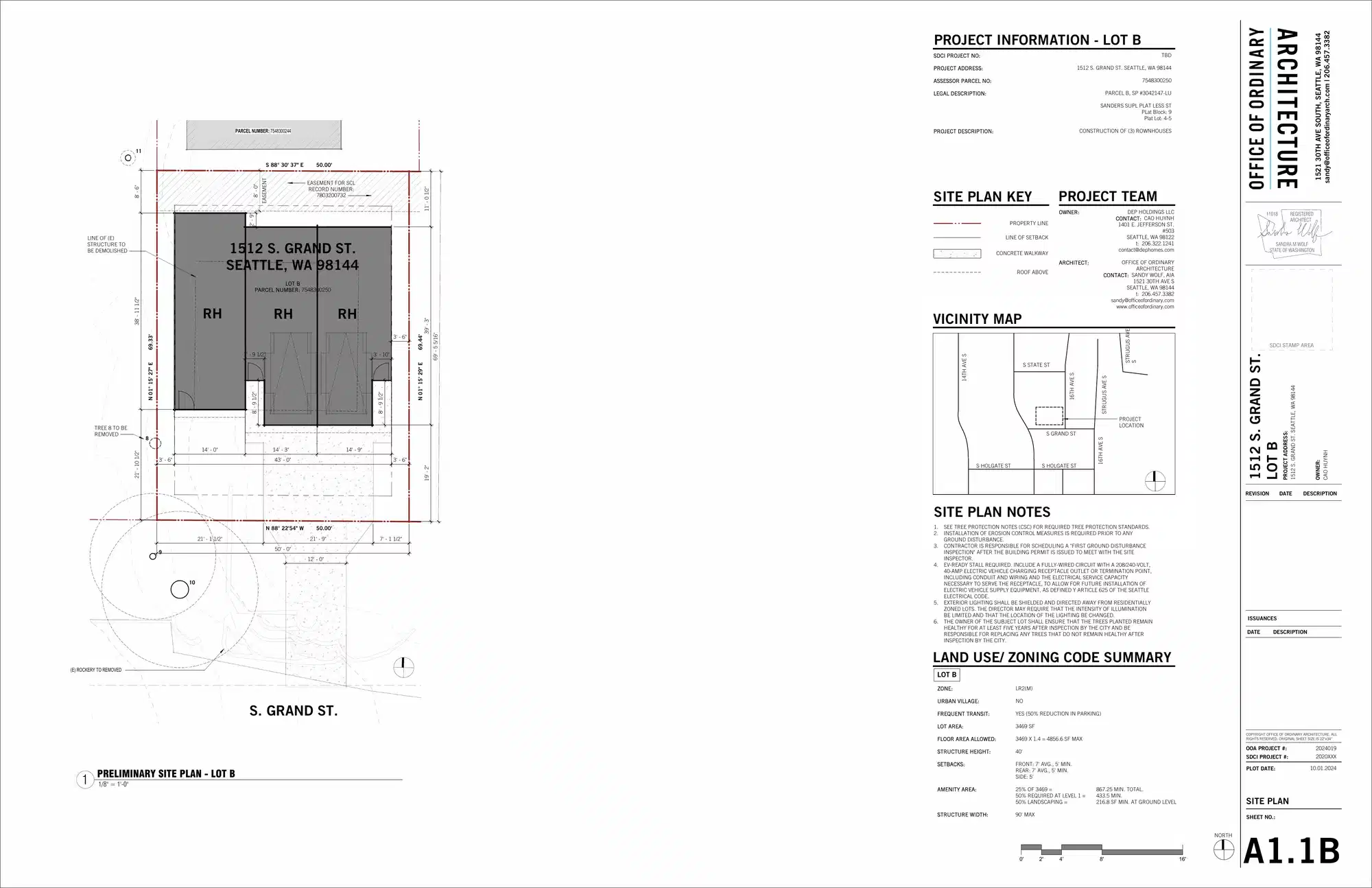 Site plan for 1516 S Grand St