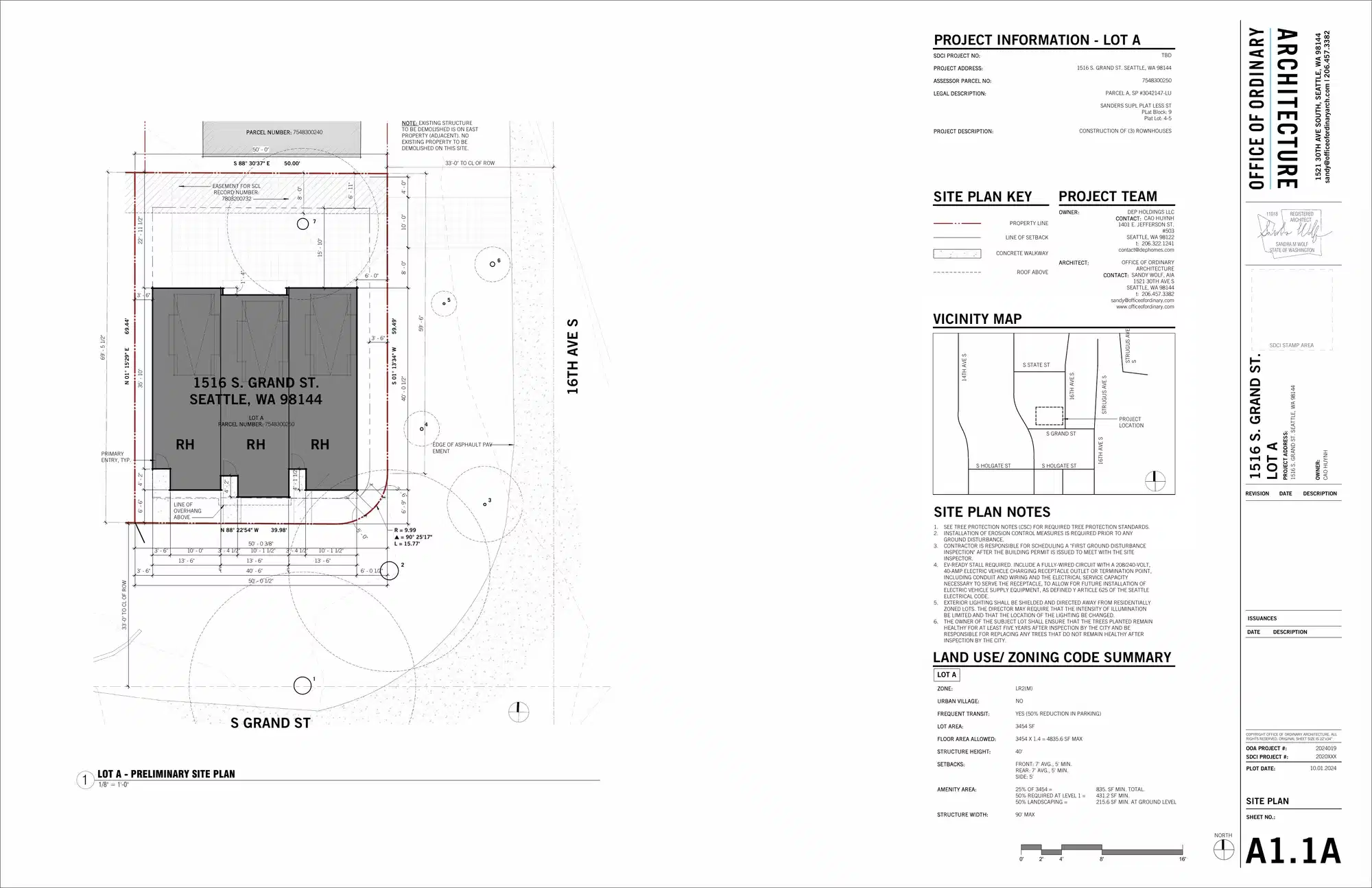 Site plan for 1512 S Grand St
