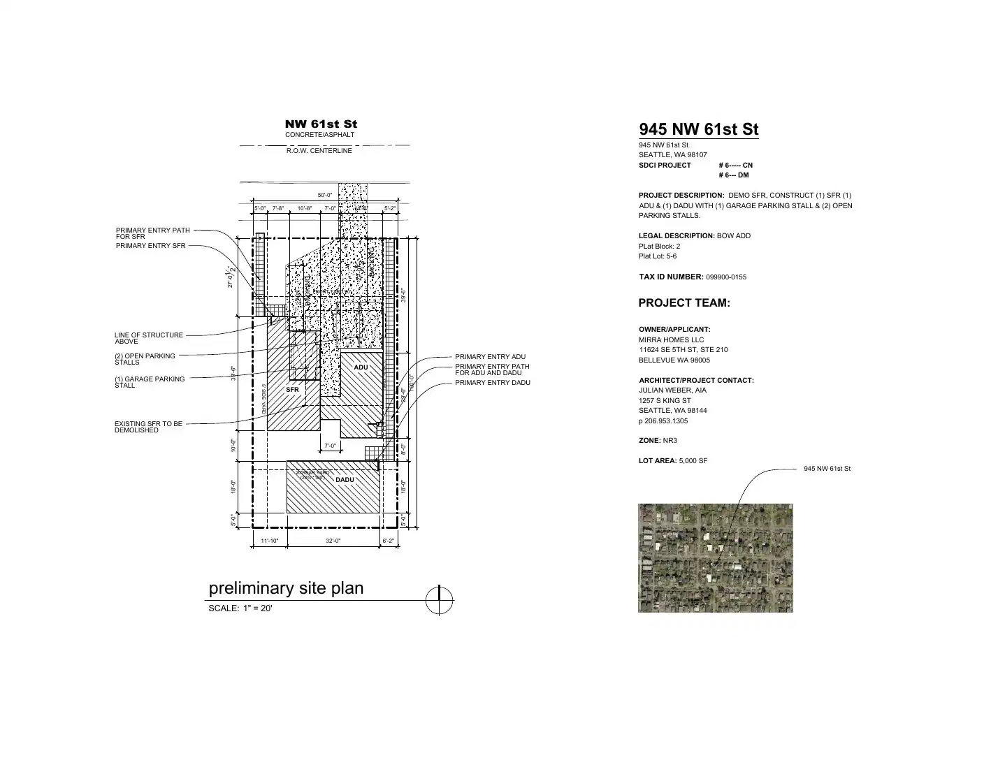 Site plan for 949 NW 61st St