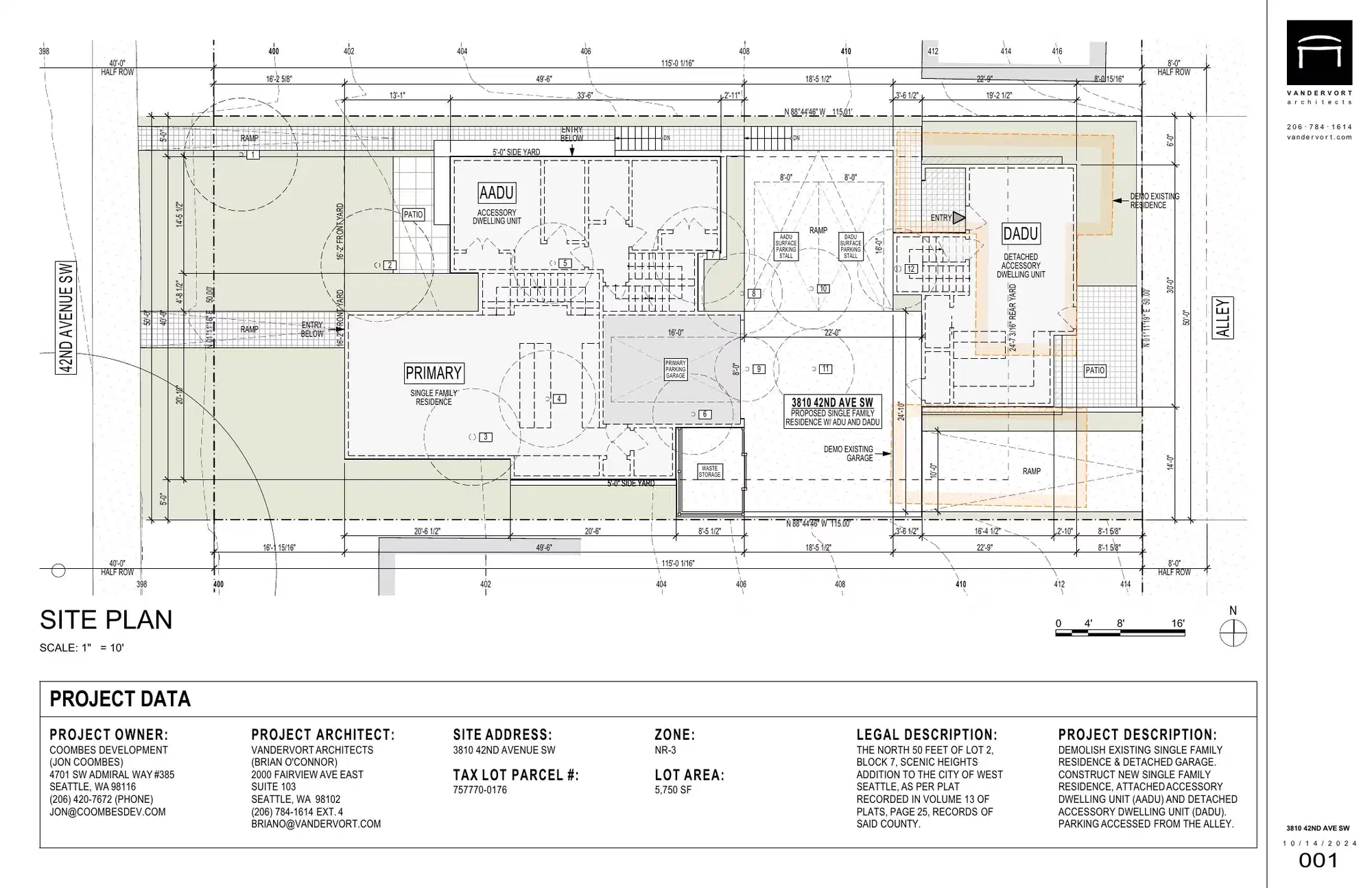 Site plan for 3810 42nd Ave SW