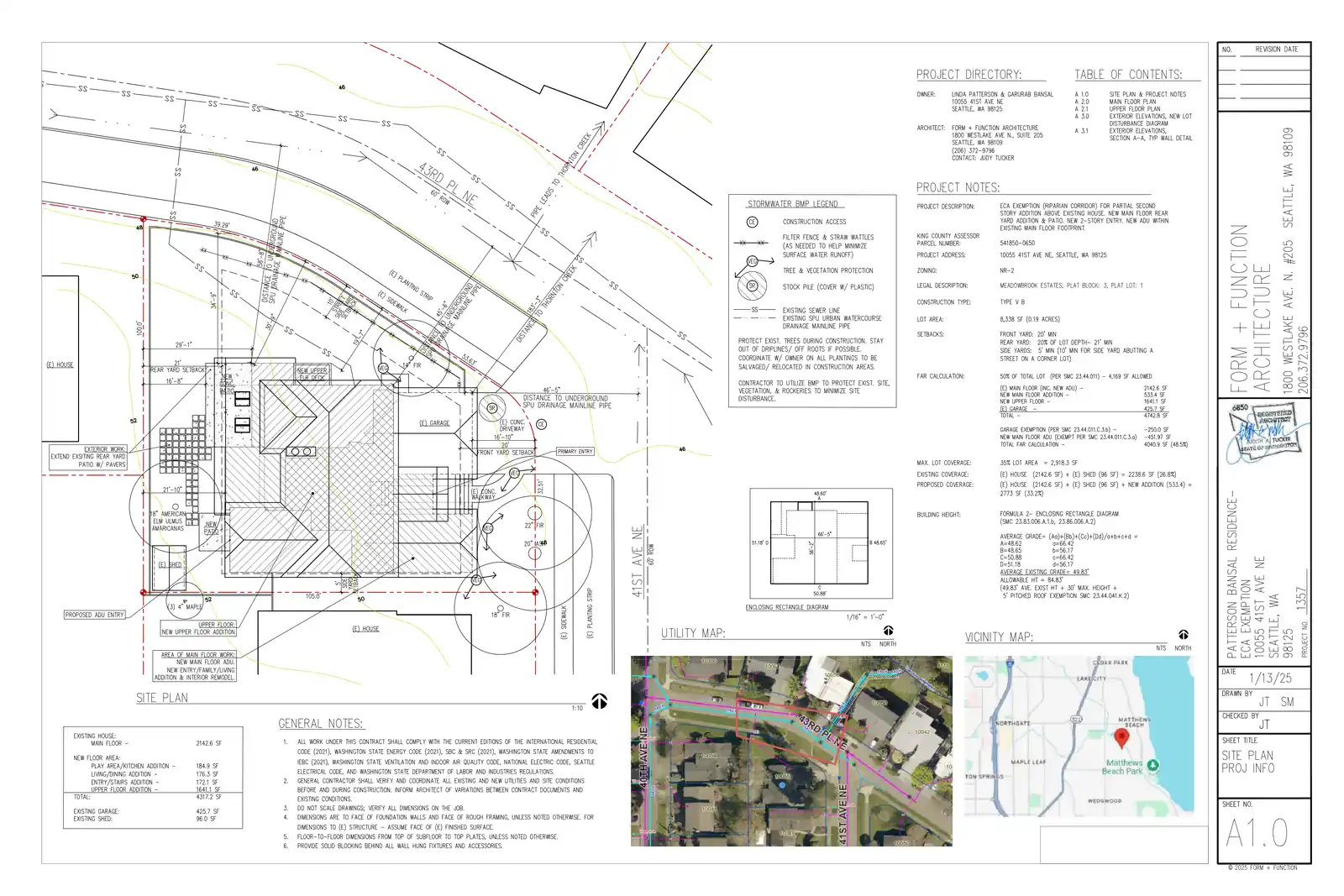 Site plan for 10055 41st Ave NE