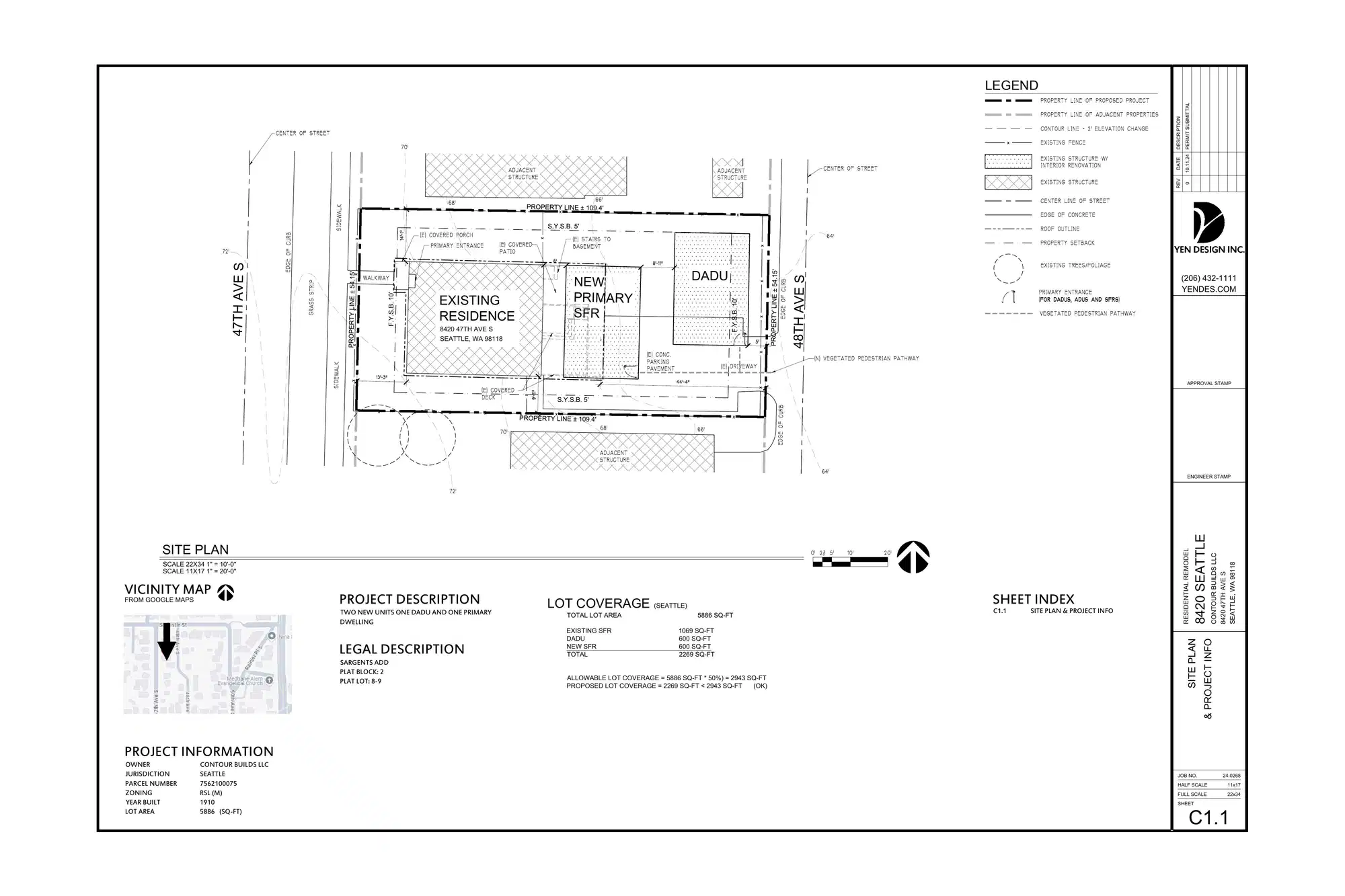 Site plan for 8421 48th Ave S