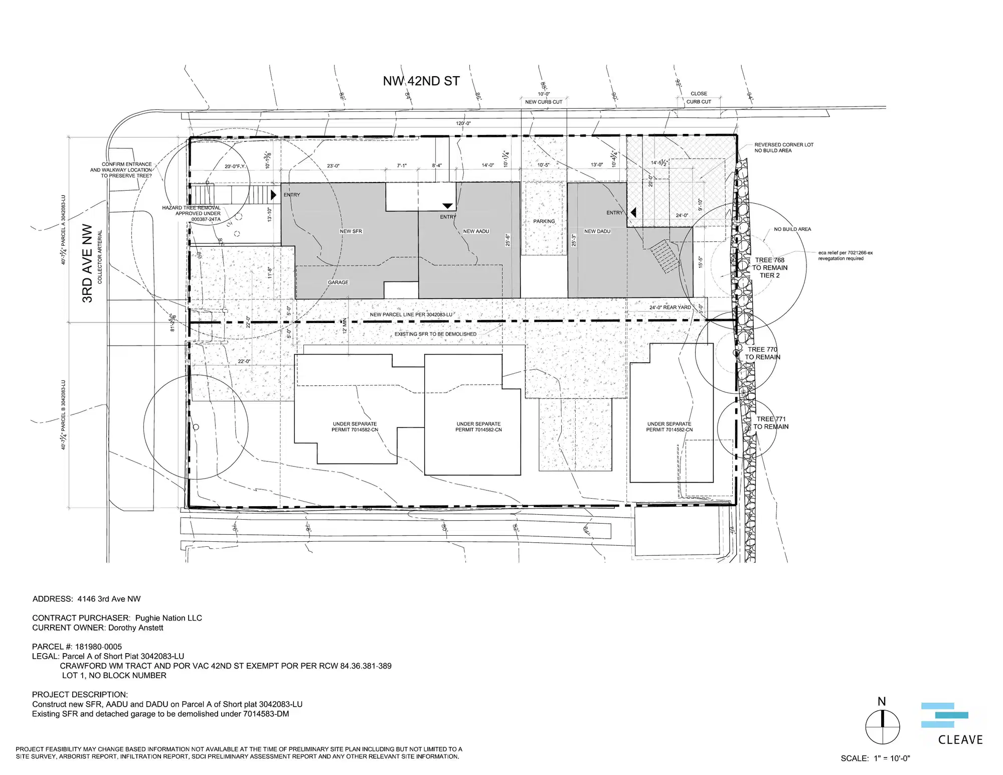 Site plan for 261 NW 42nd St