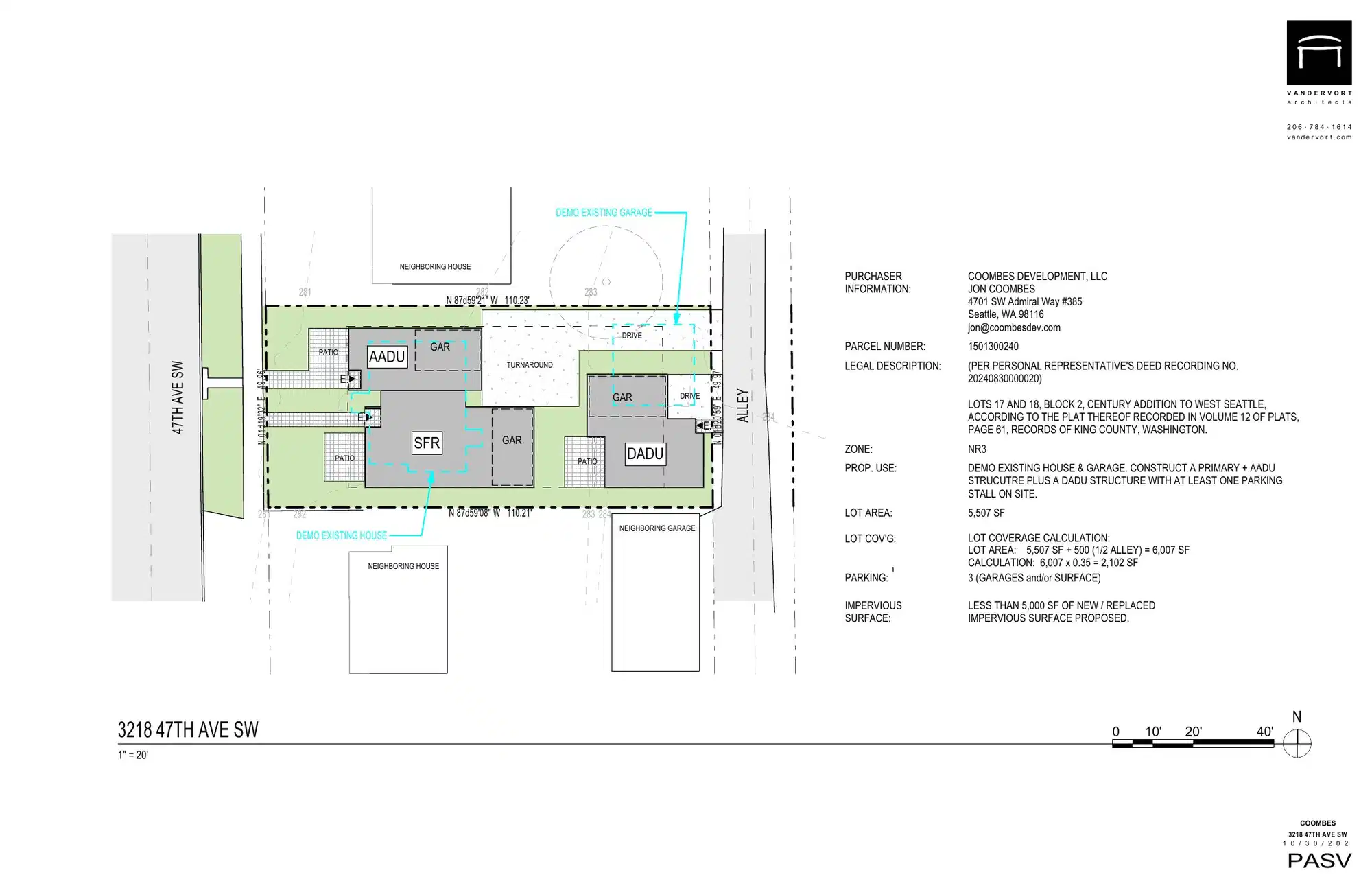 Site plan for 3218 47th Ave SW