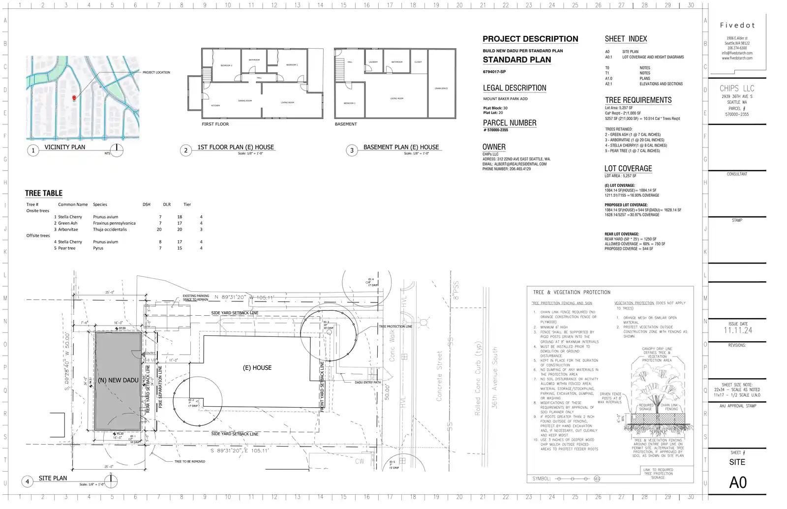 Site plan for 2937 36th Ave S