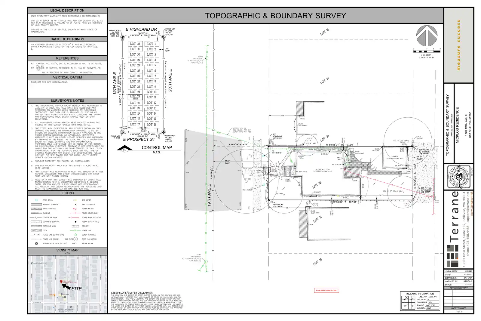 Site plan for 1120 19th Ave E