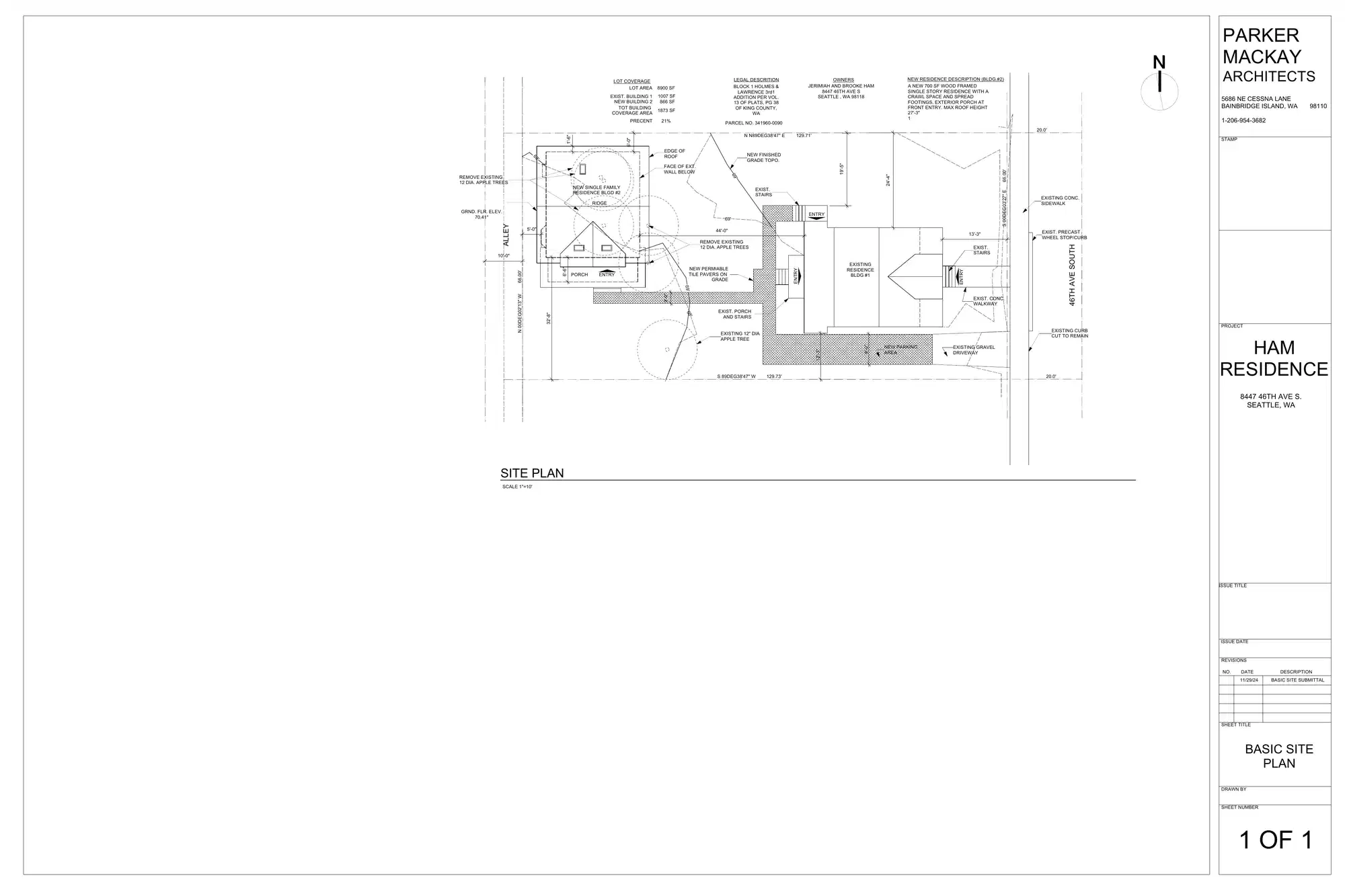 Site plan for 8449 46th Ave S