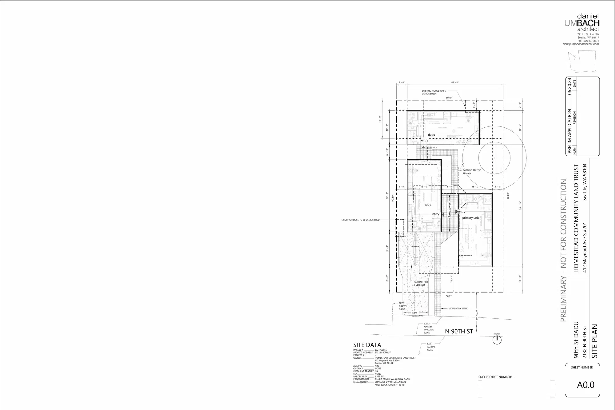 Site plan for 2132 N 90th St