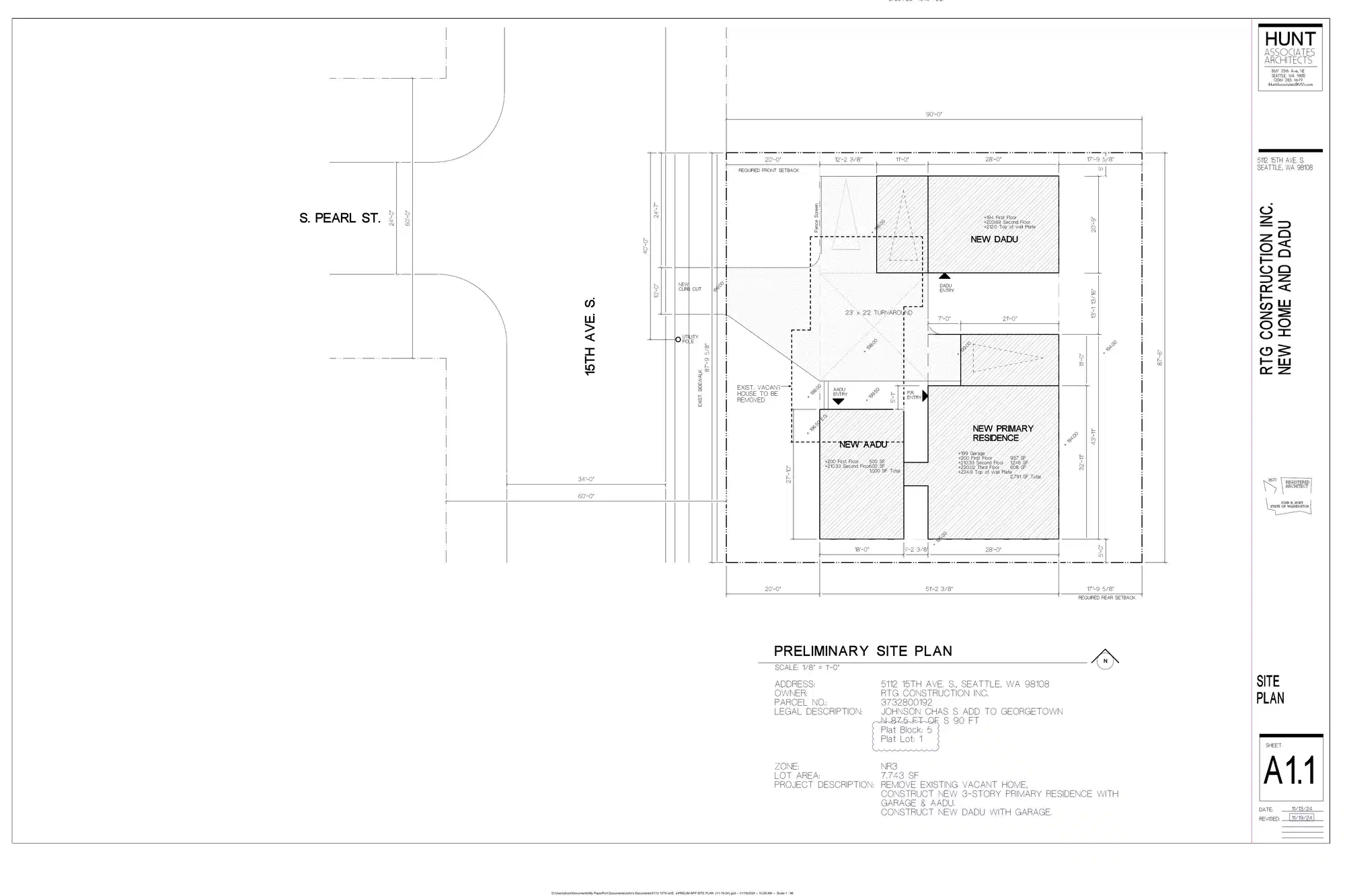 Site plan for 5114 15th Ave S
