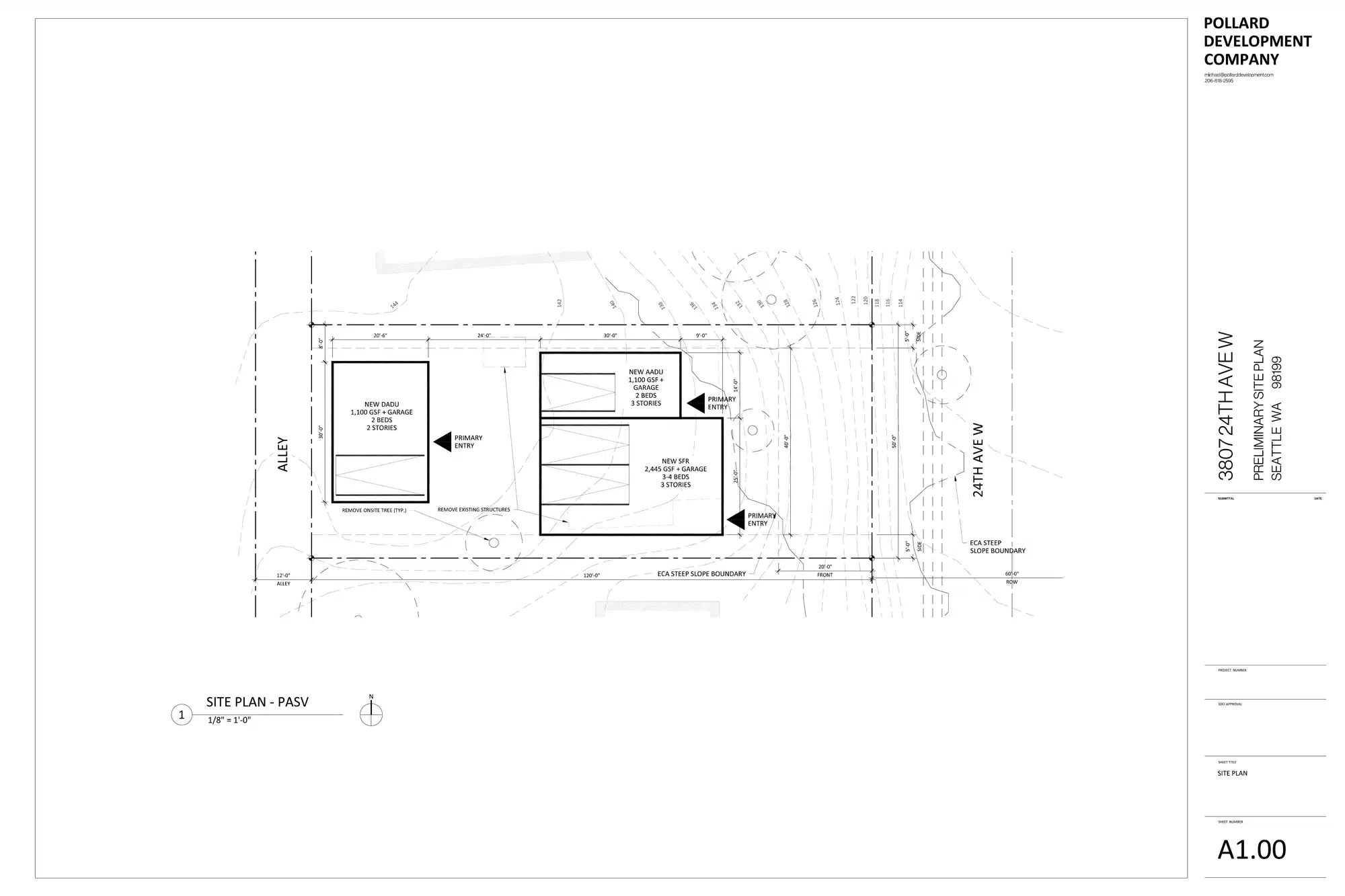 Site plan for 3807 24th Ave W