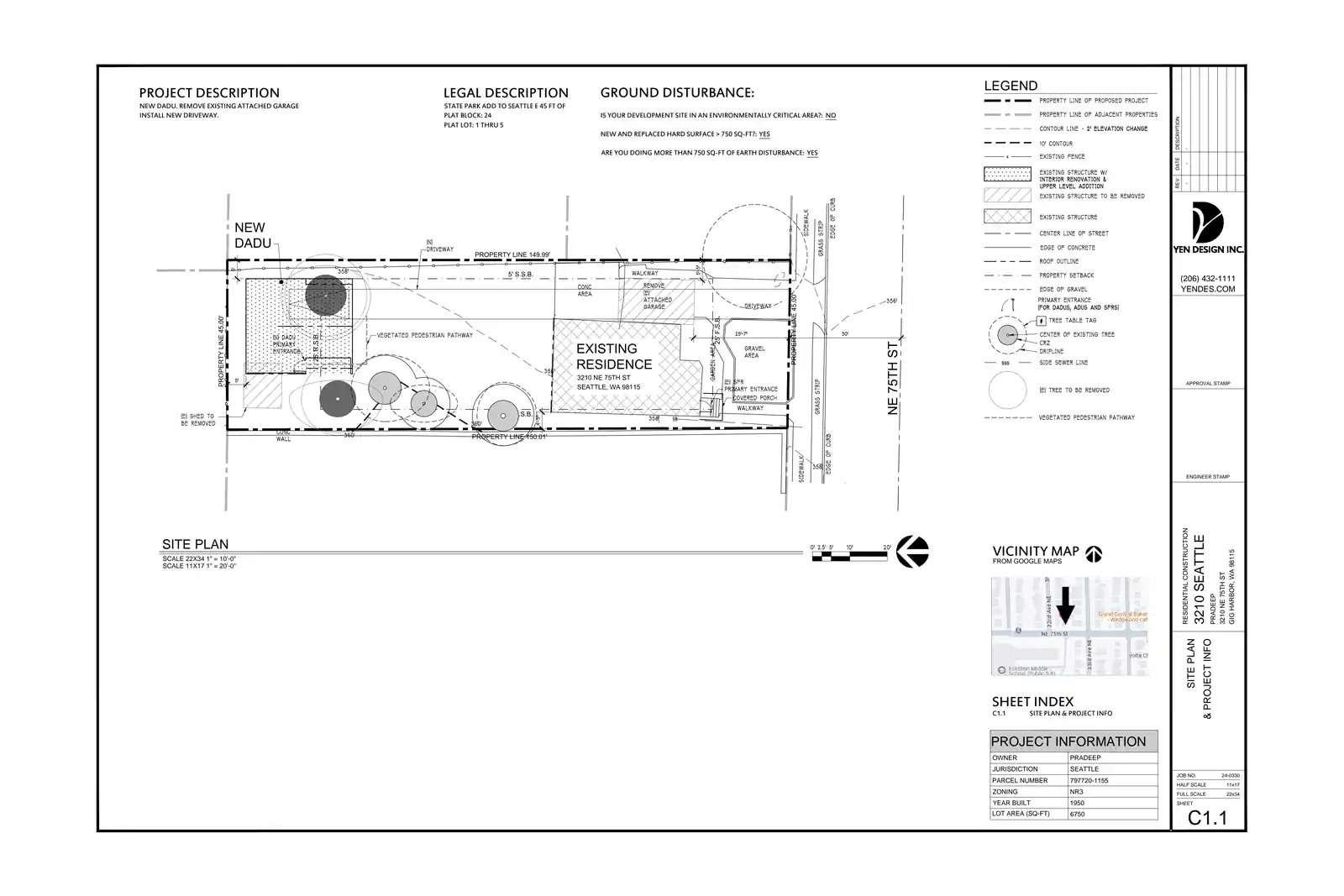 Site plan for 3212 NE 75th St