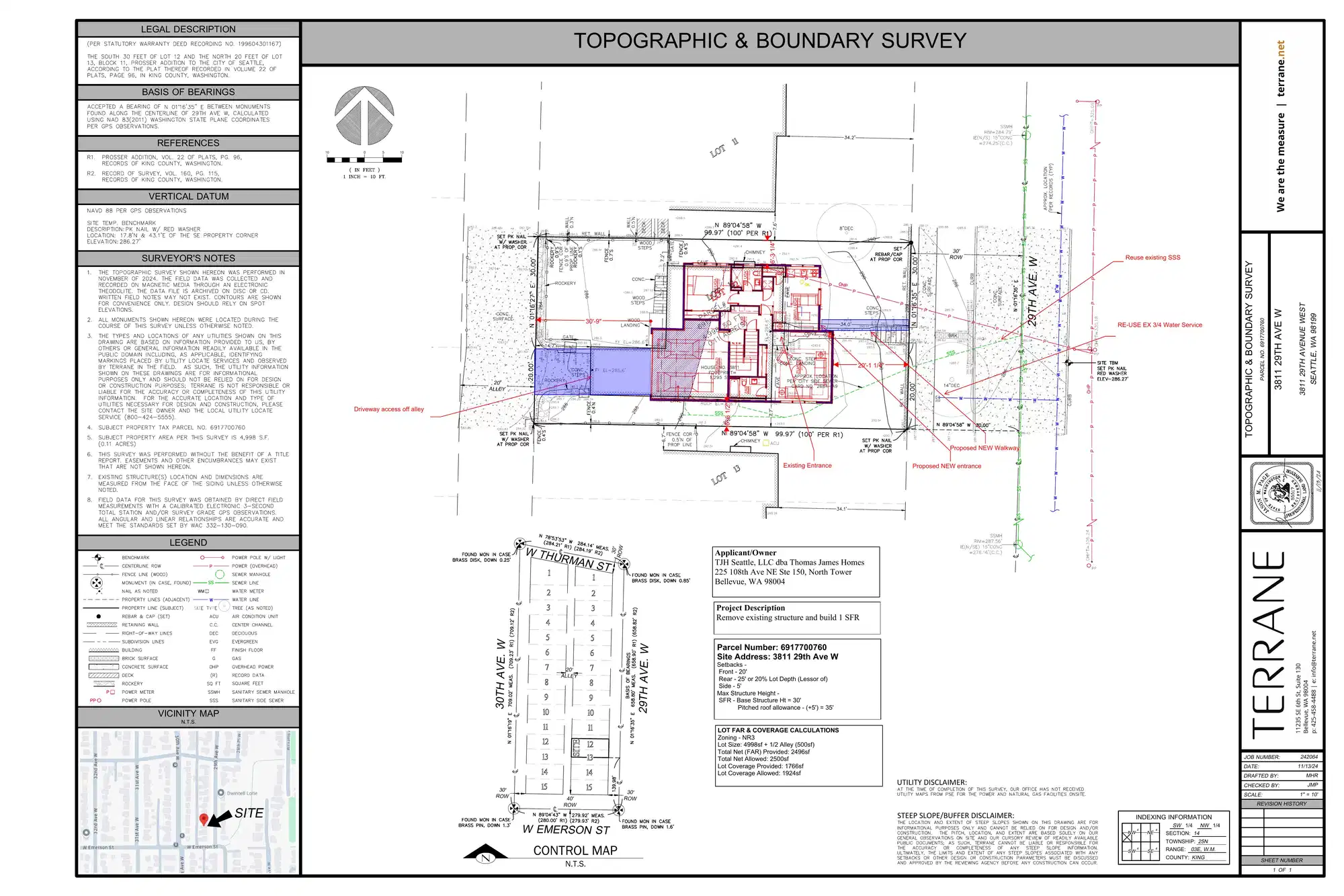 Site plan for 3811 29th Ave W