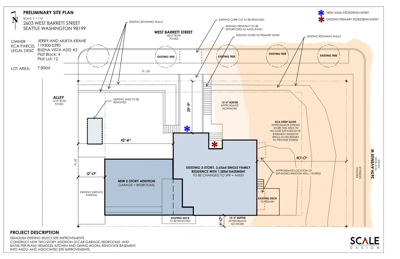 Site plan for 2603 W Barrett St