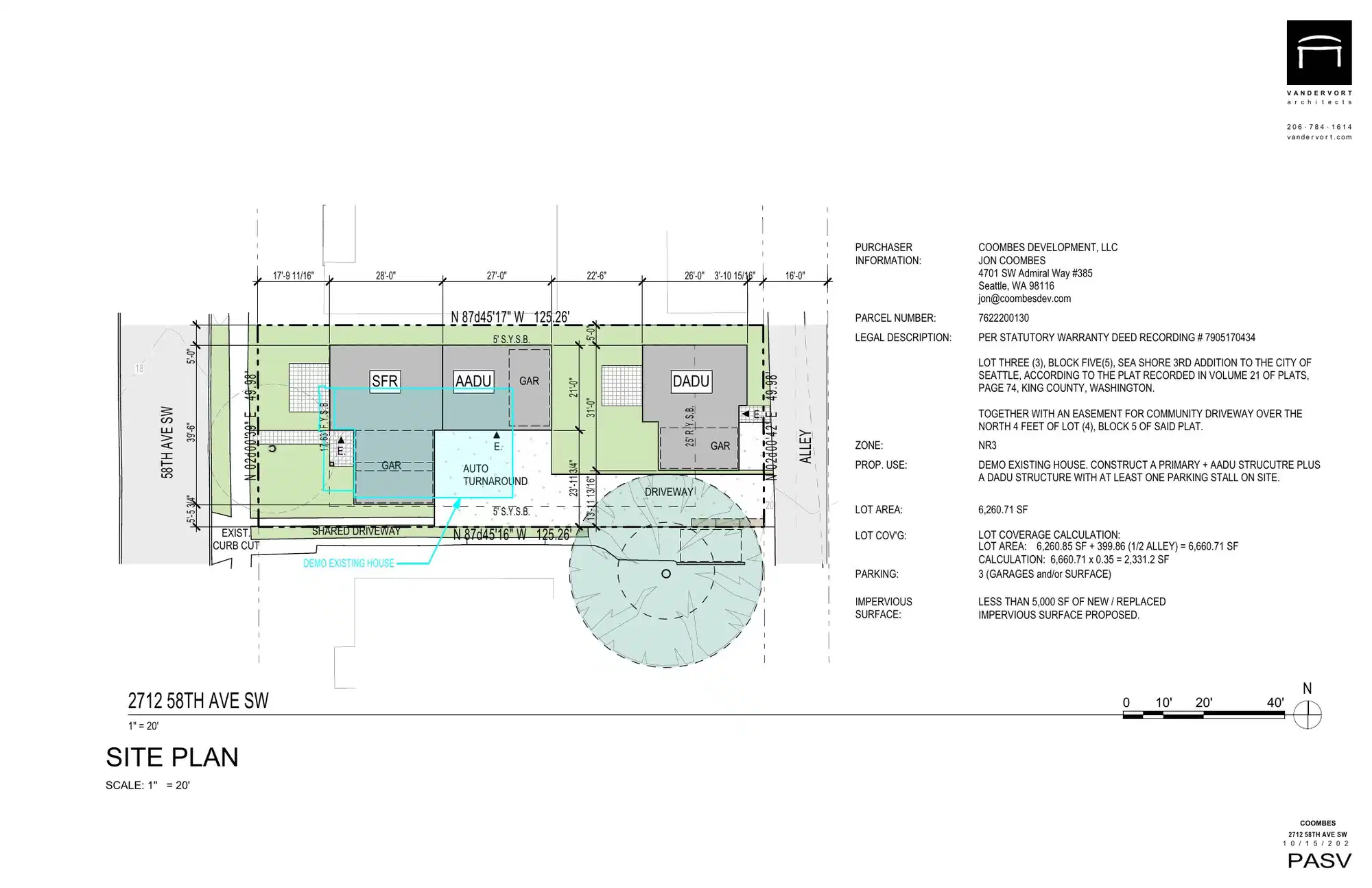 Site plan for 2714 58th Ave SW