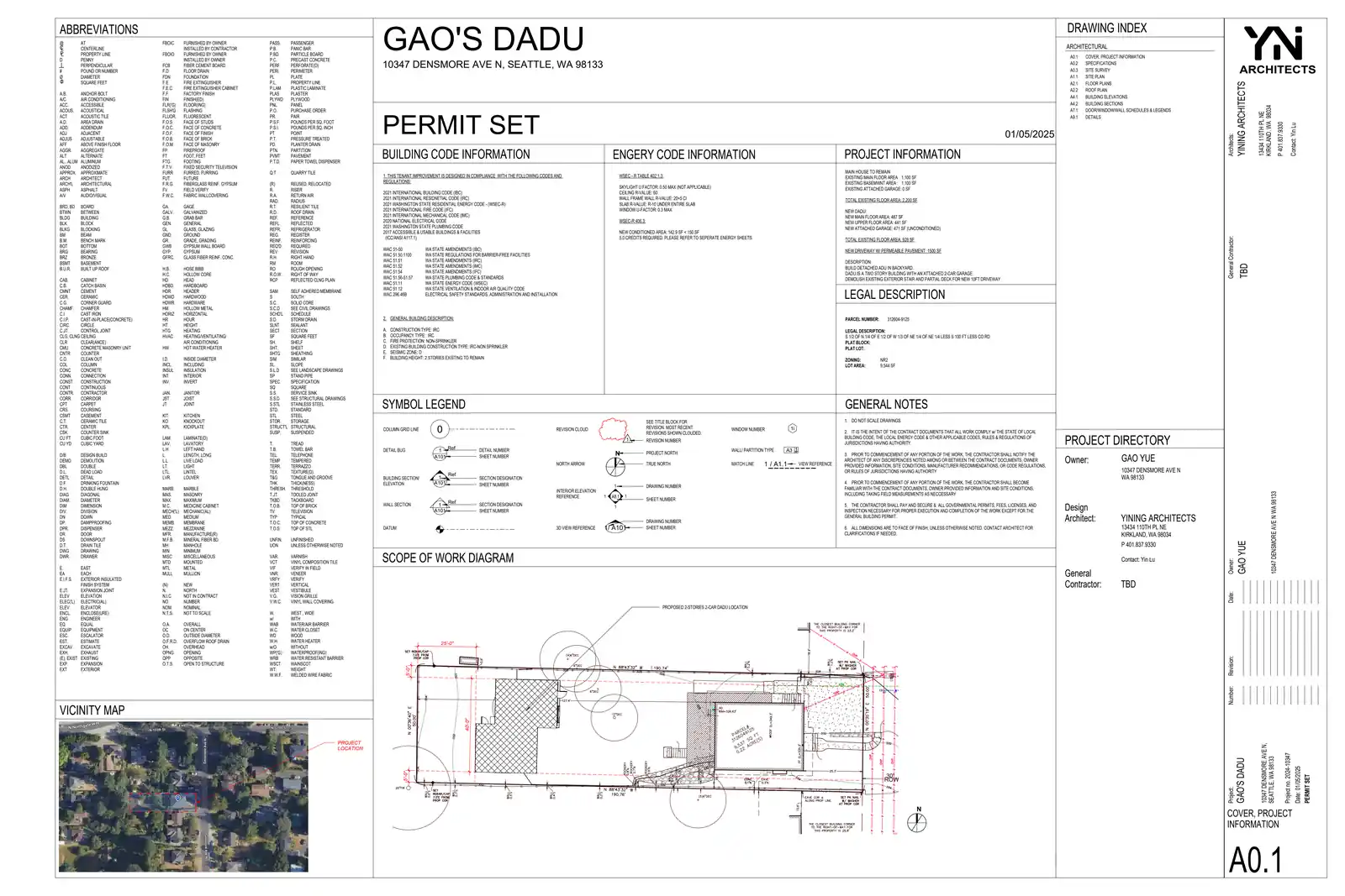 Site plan for 10347 B Densmore Ave N