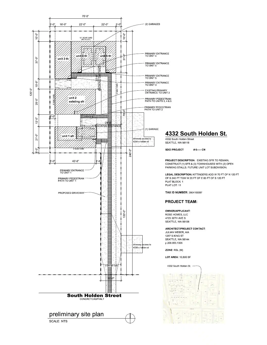 Site plan for 4332 S Holden St
