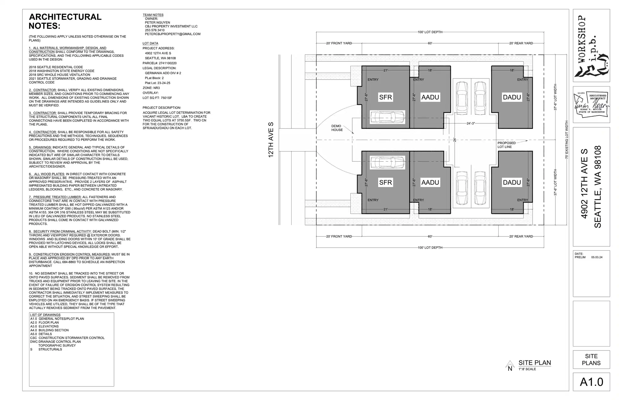 Site plan for 4904 12th Ave S