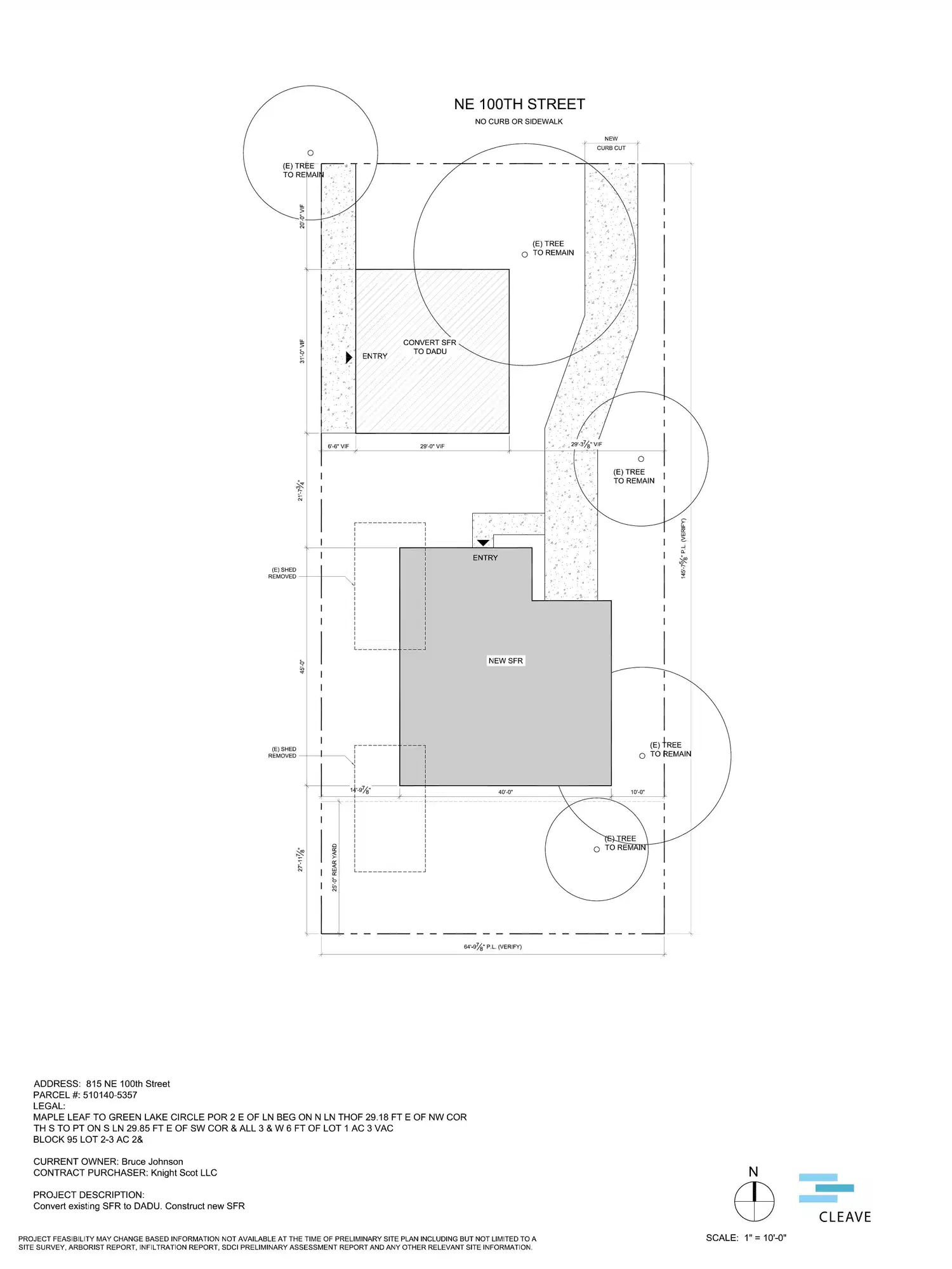 Site plan for 817 NE 100th St