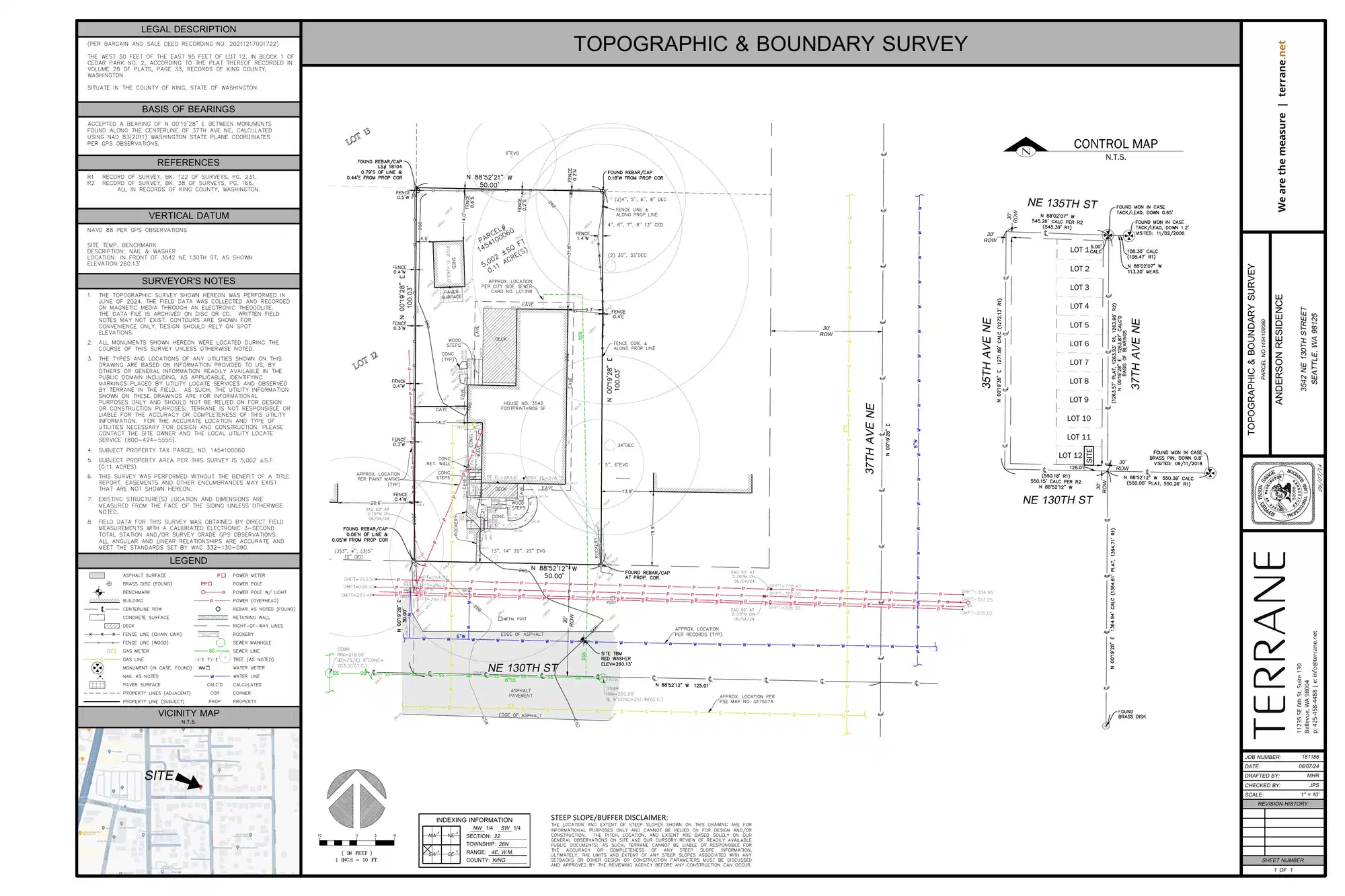 Site plan for 3542 NE 130th St