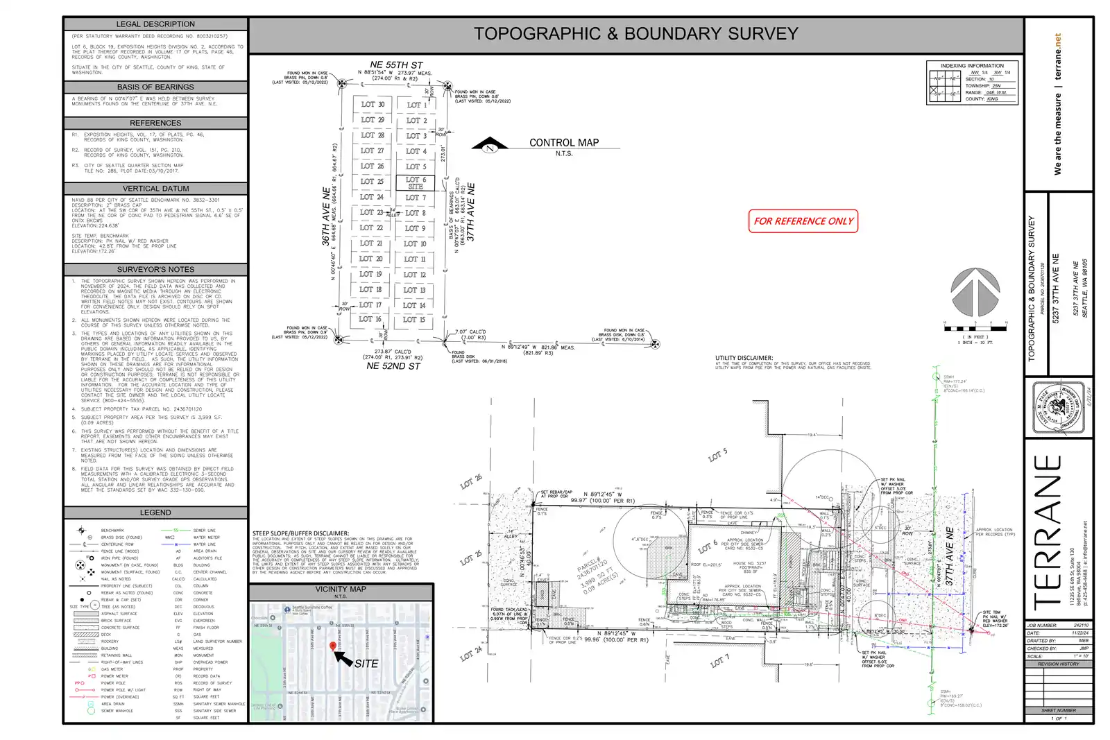 Site plan for 5237 37th Ave NE