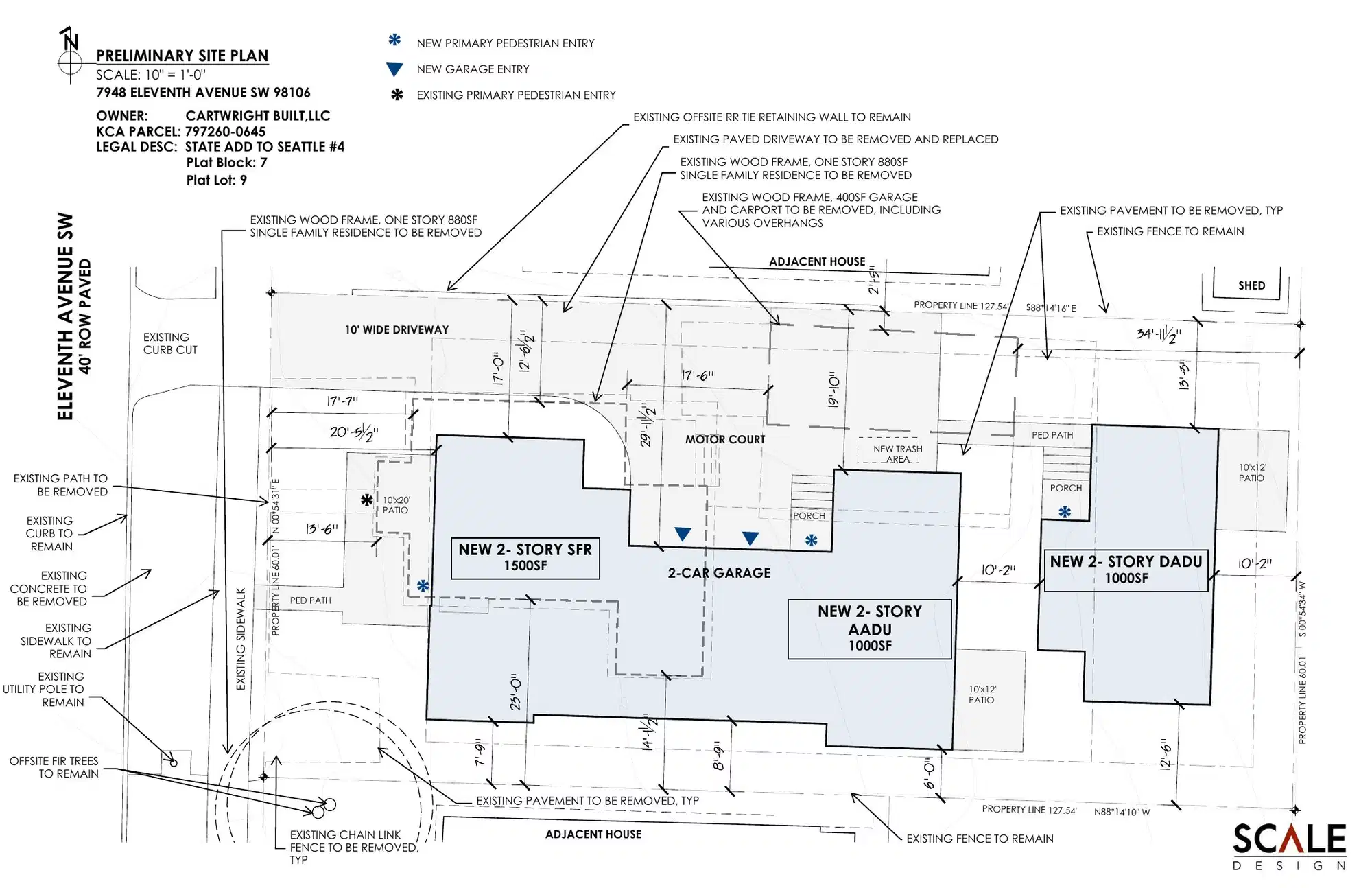 Site plan for 8126 12th Ave SW