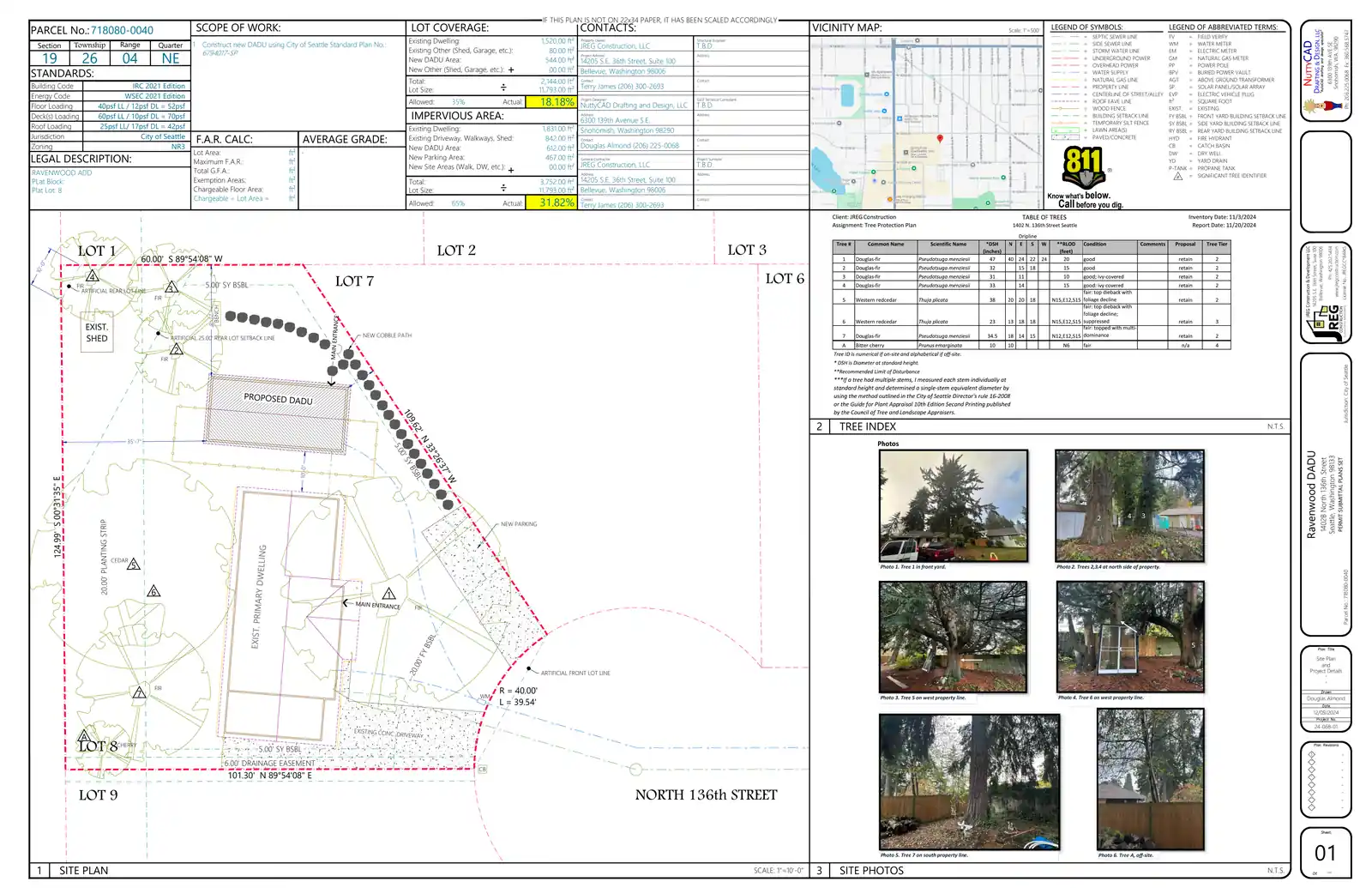 Site plan for 1404 N 136th St