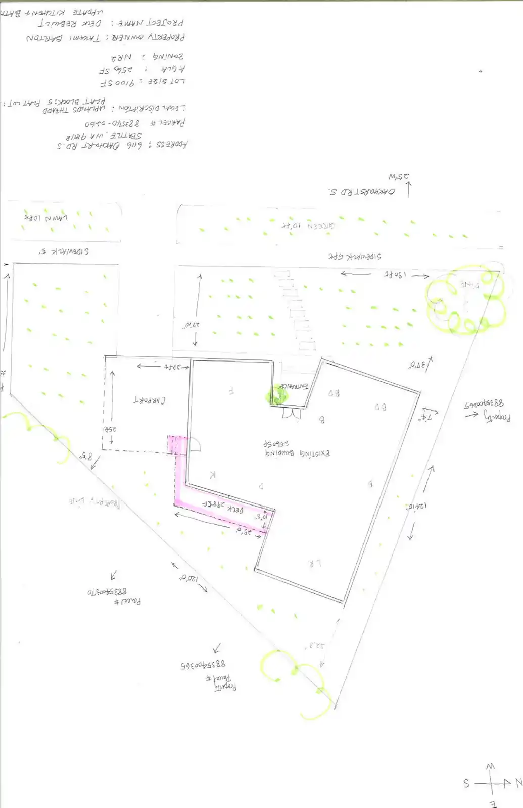 Site plan for 6116 Oakhurst Rd S