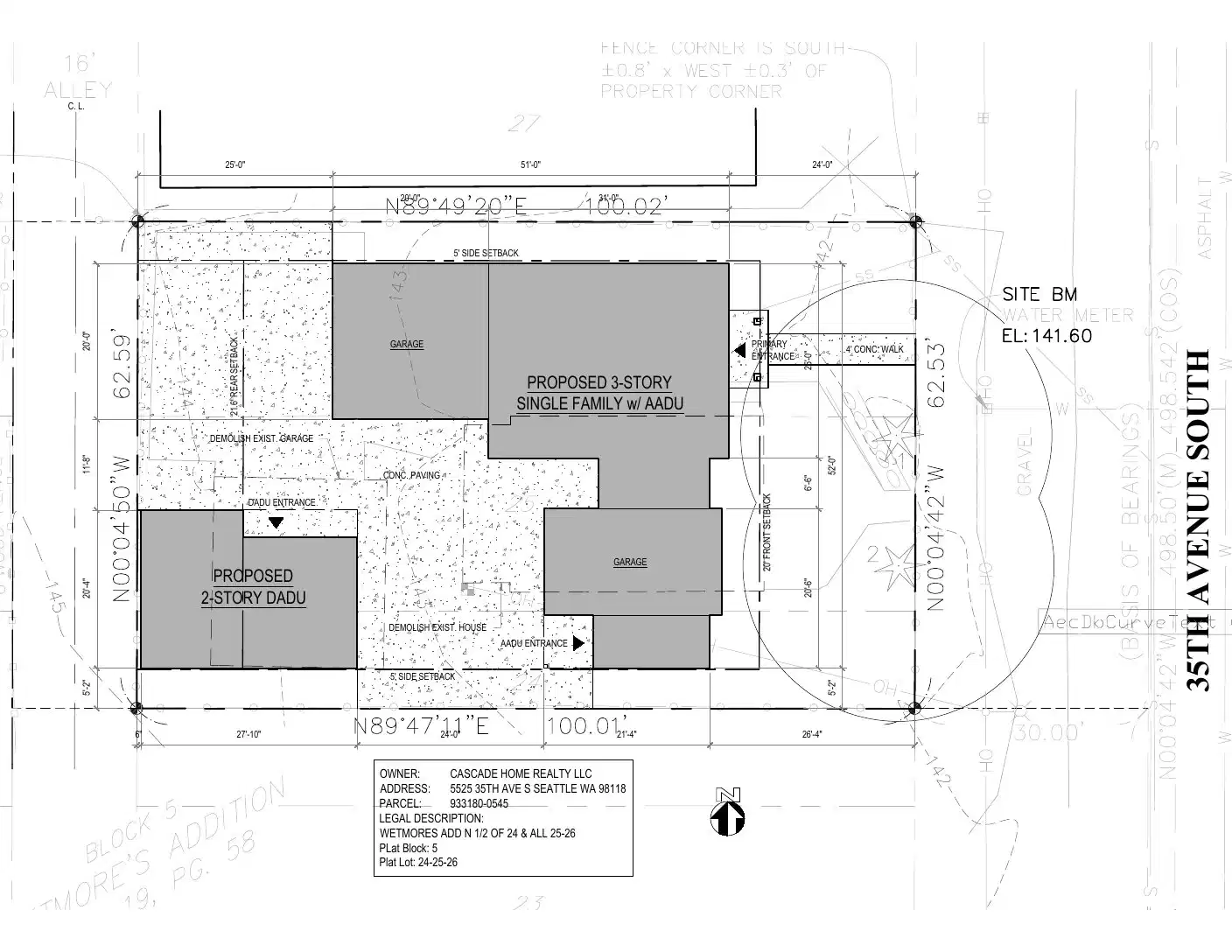 Site plan for 5529 35th Ave S