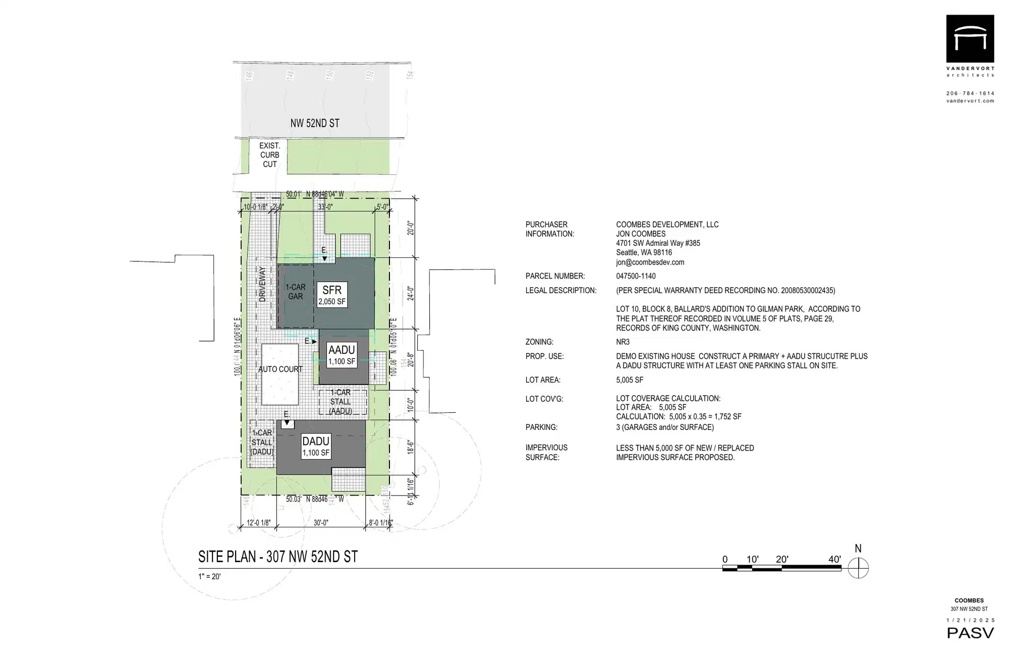 Site plan for 307 NW 52nd St