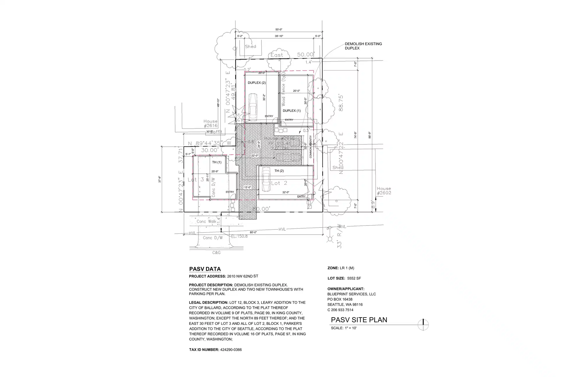 Site plan for 2608 NW 62nd St