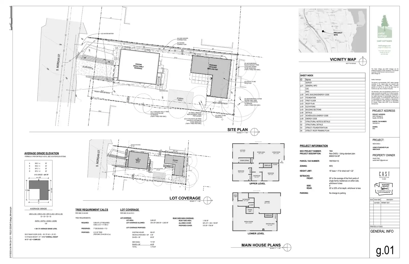 Site plan for 2622 S Morgan St