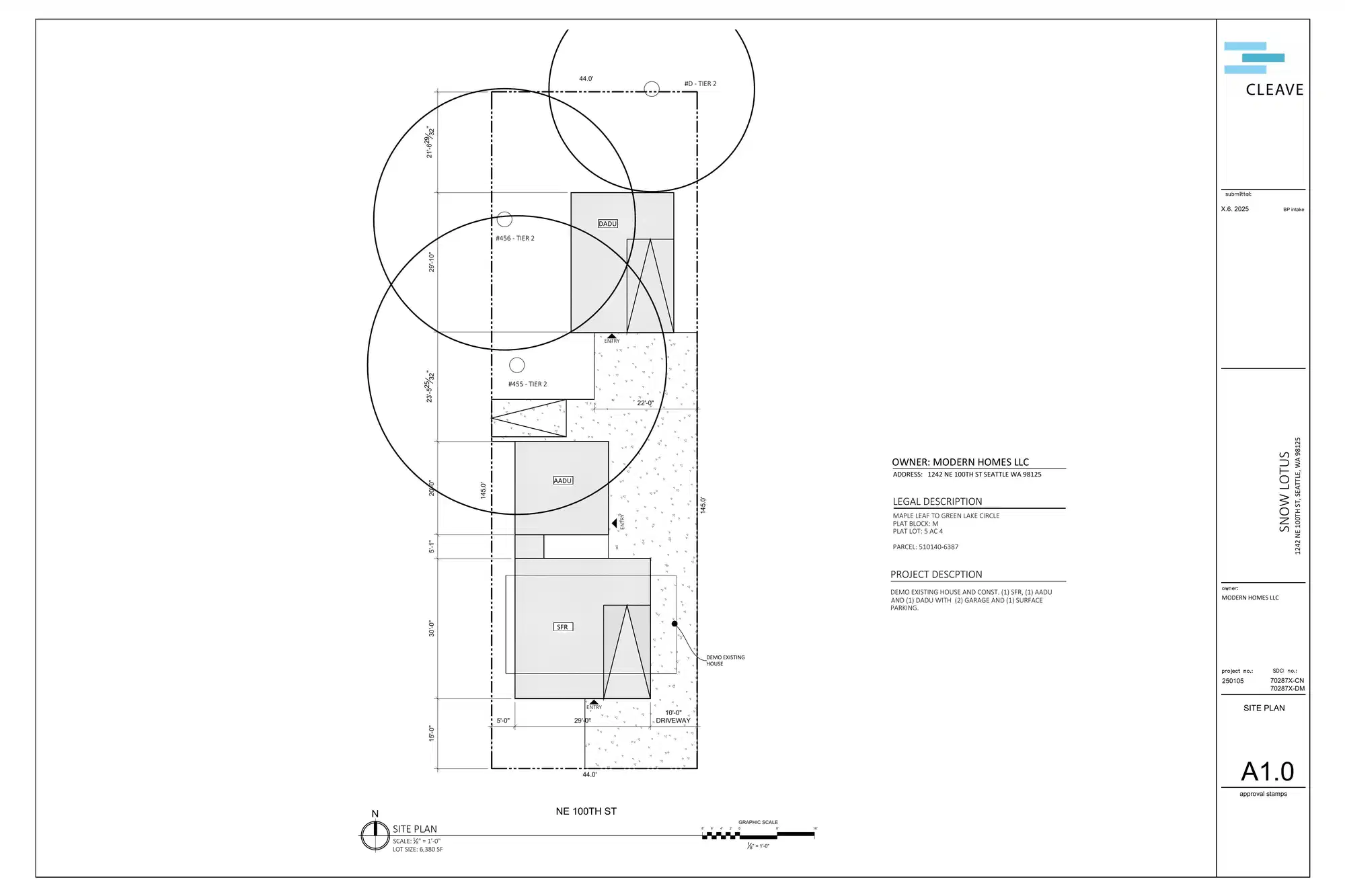 Site plan for 1244 NE 100th St