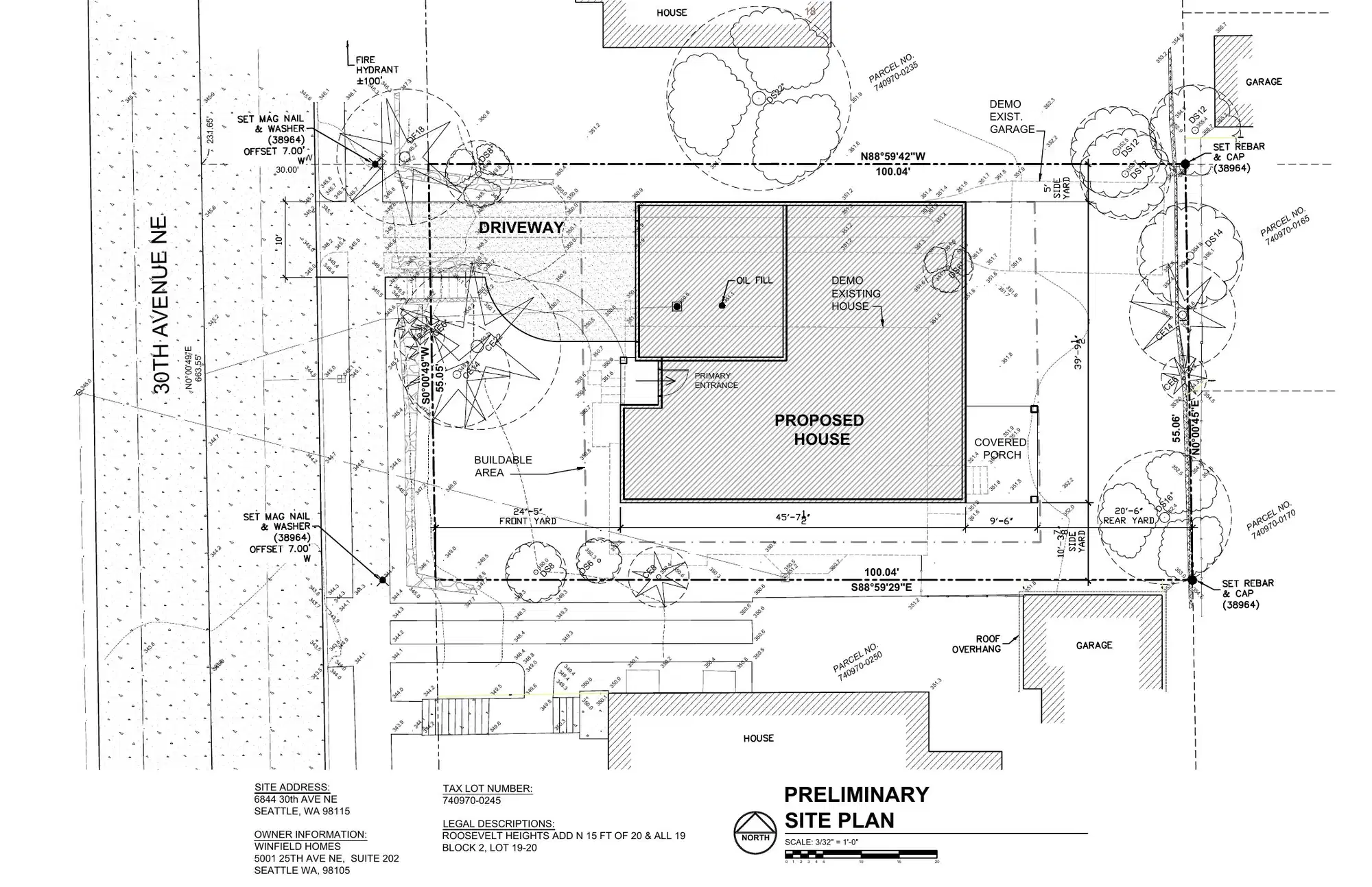 Site plan for 6844 30th Ave NE