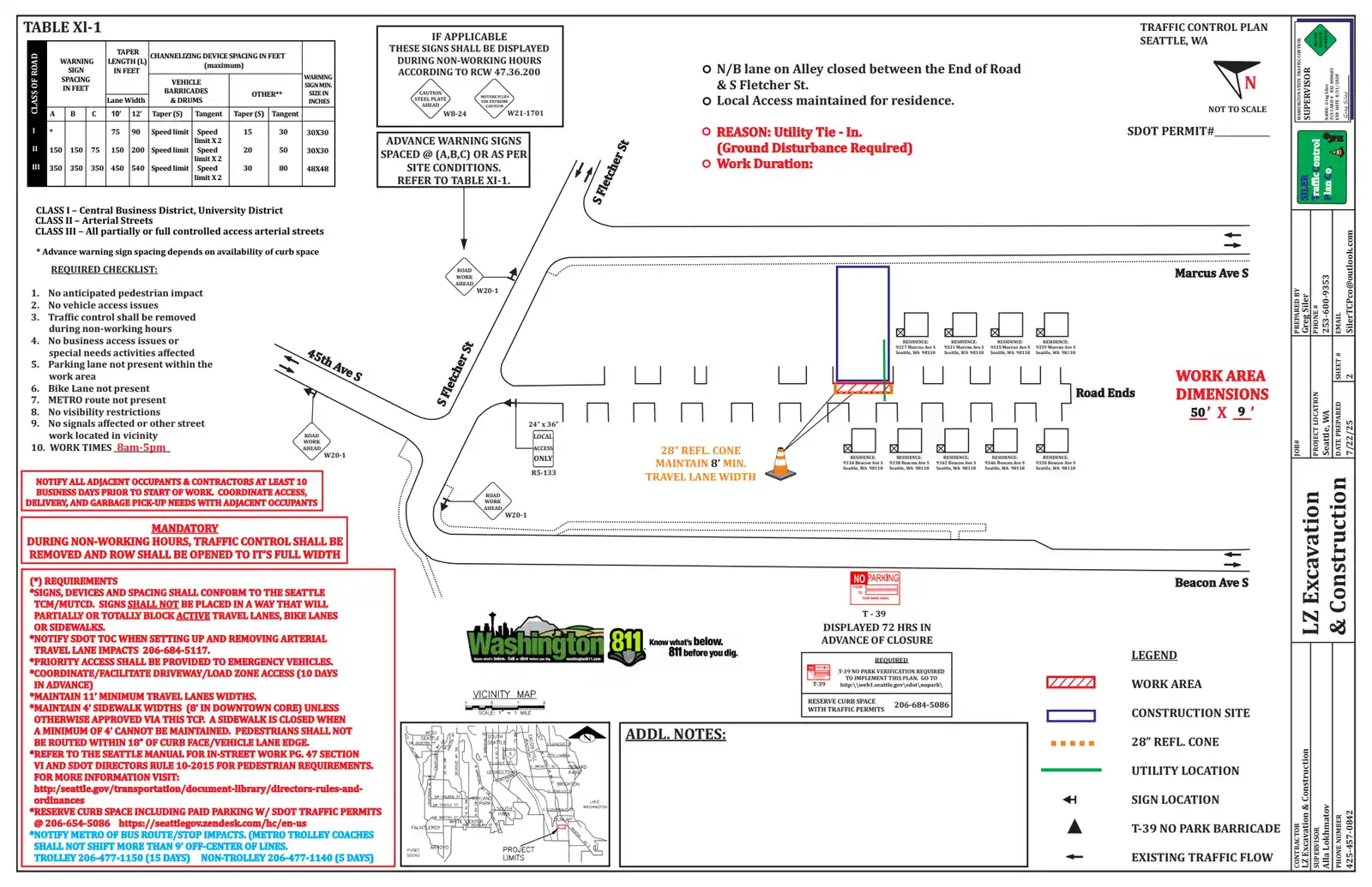 Site plan for 5655 31st Ave SW