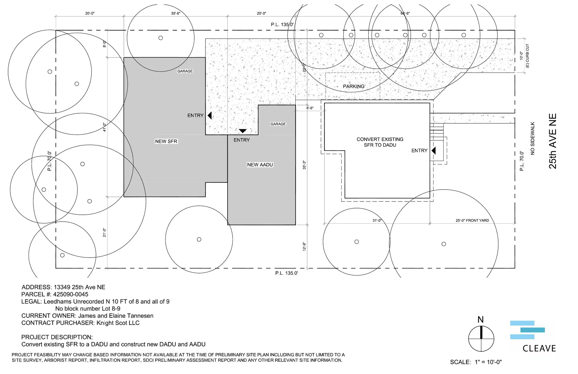 Site plan for 13349 25th Ave NE