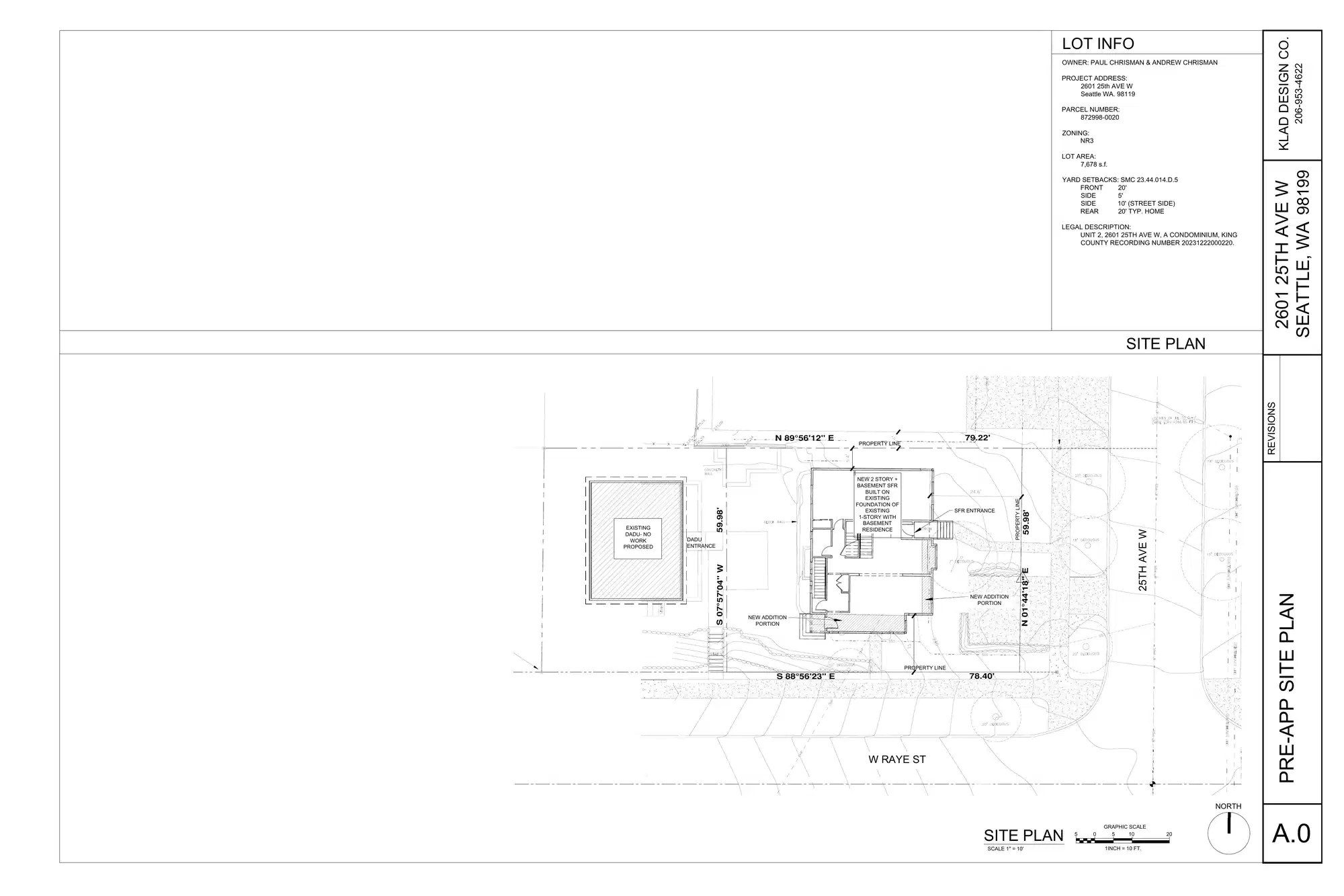 Site plan for 2601 25th Ave W