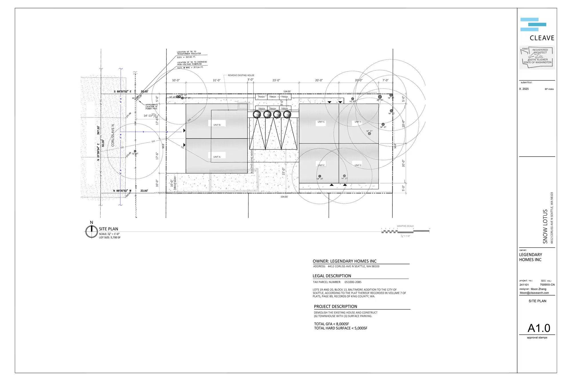 Site plan for 4412 Corliss Ave N