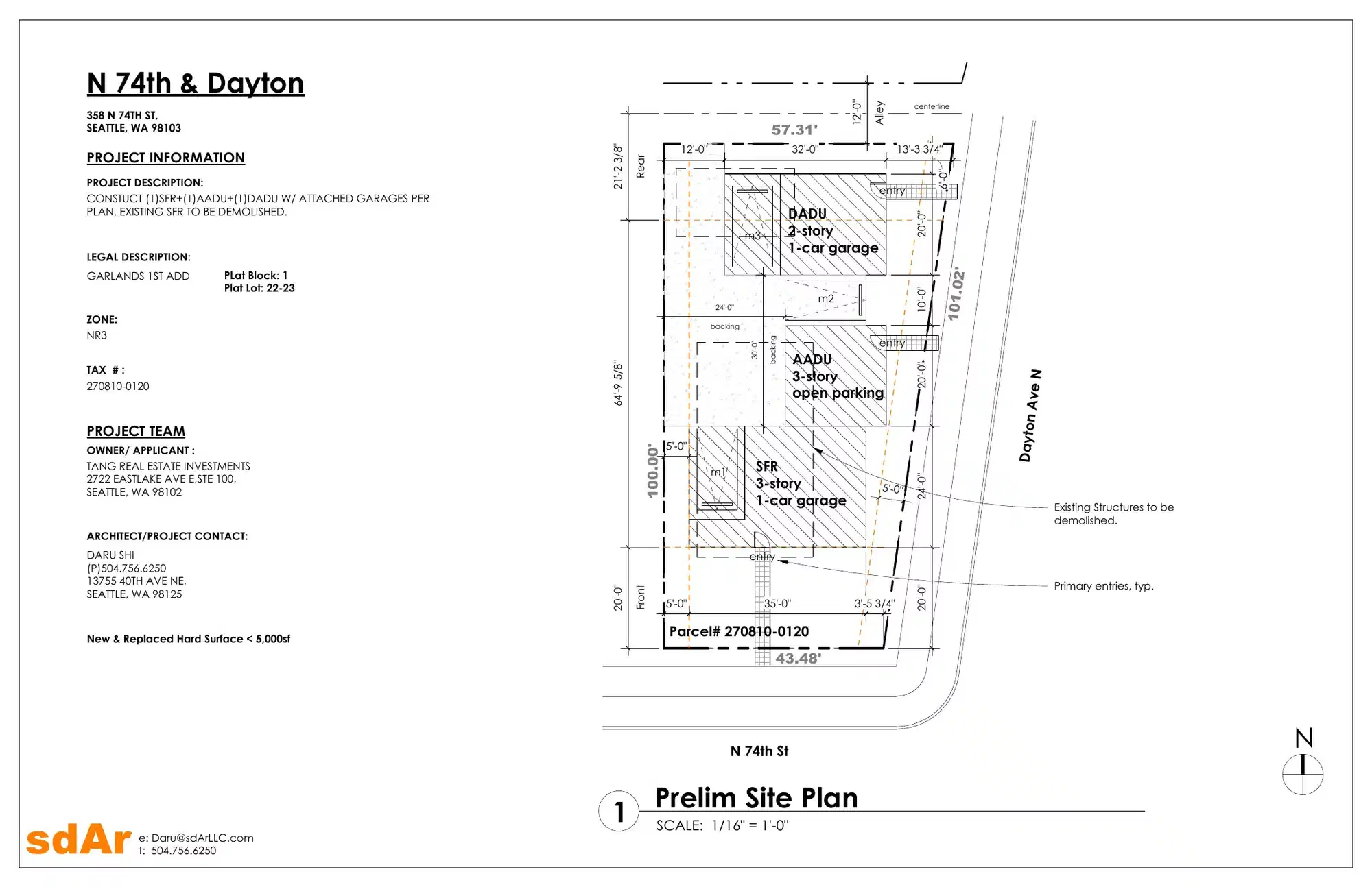 Site plan for 7405 Dayton Ave N