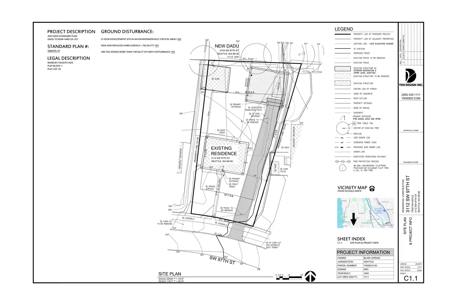 Site plan for 3110 SW 97th St