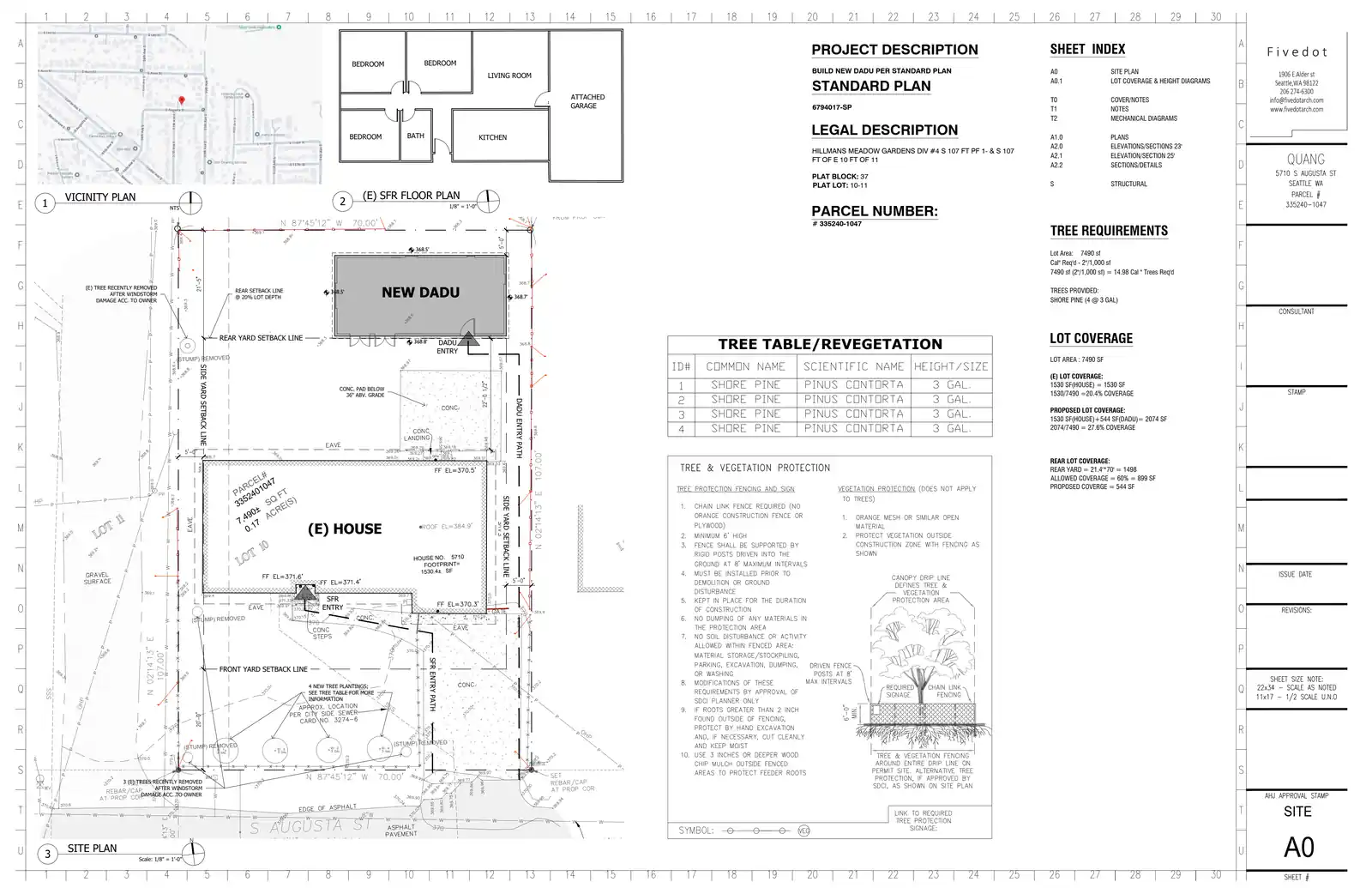 Site plan for 5710 B S Augusta St