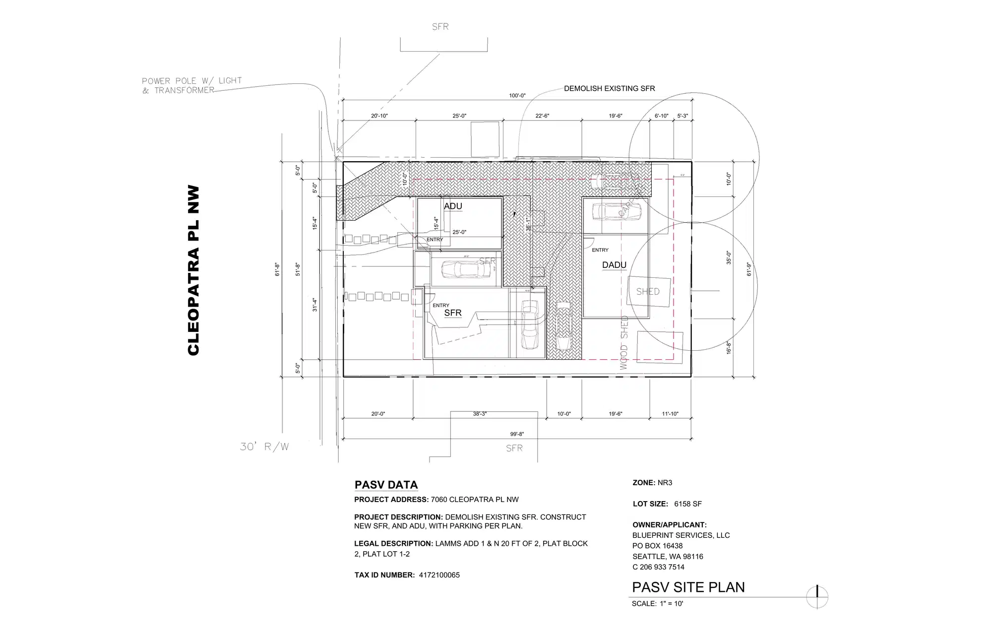 Site plan for 7062 Cleopatra Pl NW